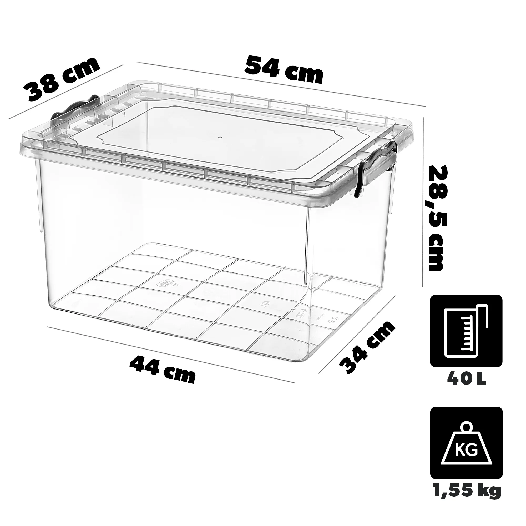 Colle 40L medaus rėminis konteineris, skirtas Langstroth ir Dadant rėmams