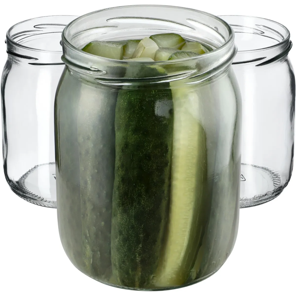 Senos stikliniai indeliai 540 ml, 8 vnt., 82 mm, be dangtelių