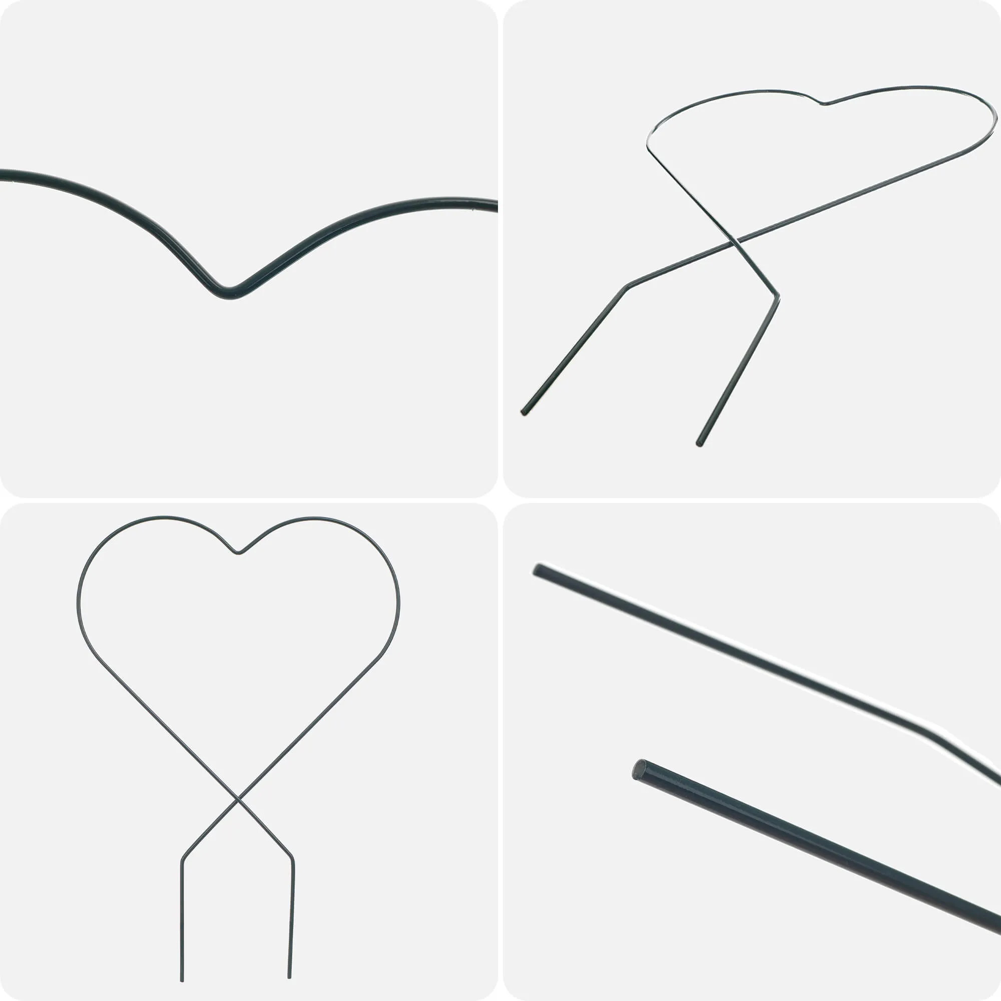 Fora širdies formos puodo laikikliai, 3 vnt.