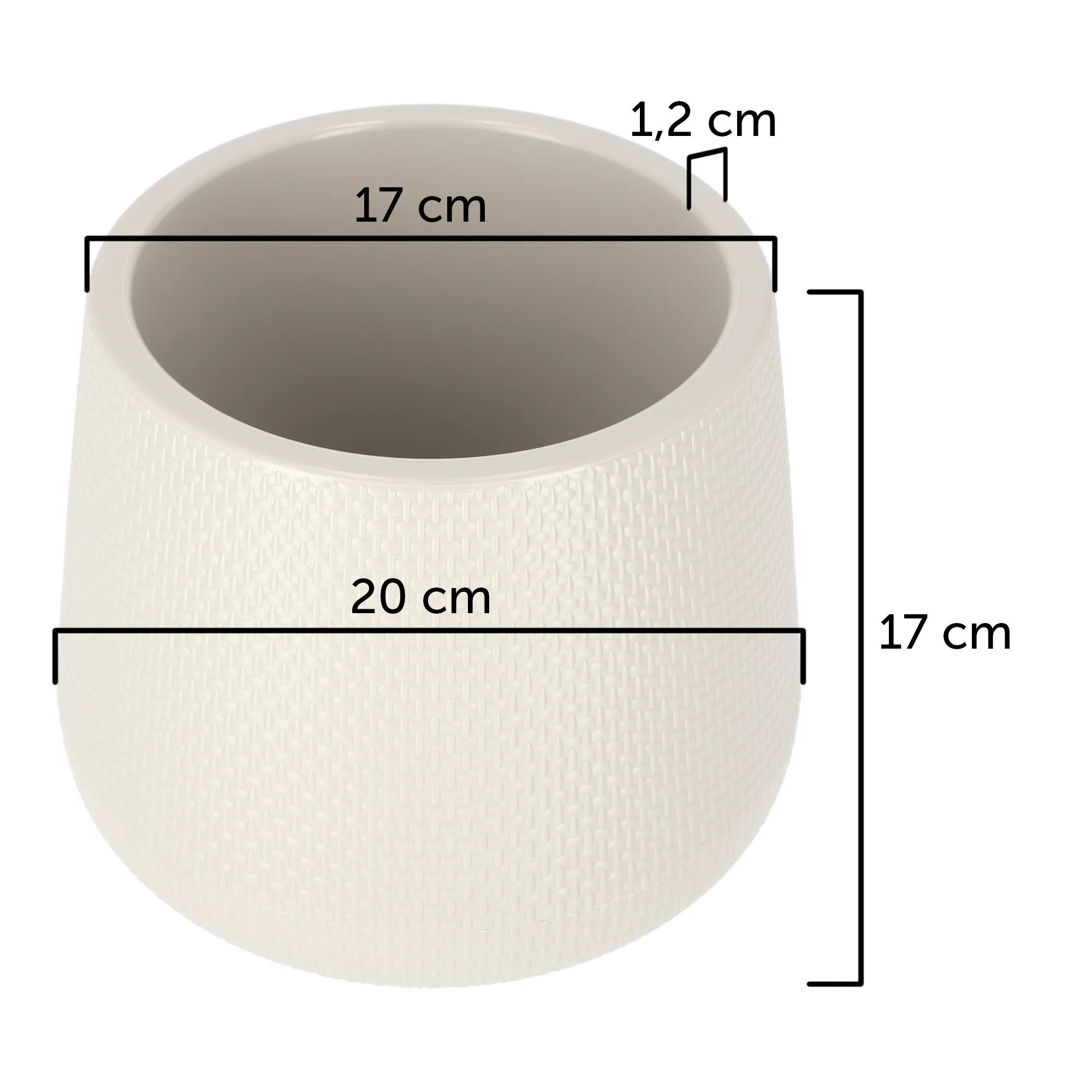 Peri vazonas su lėkštute 17 cm