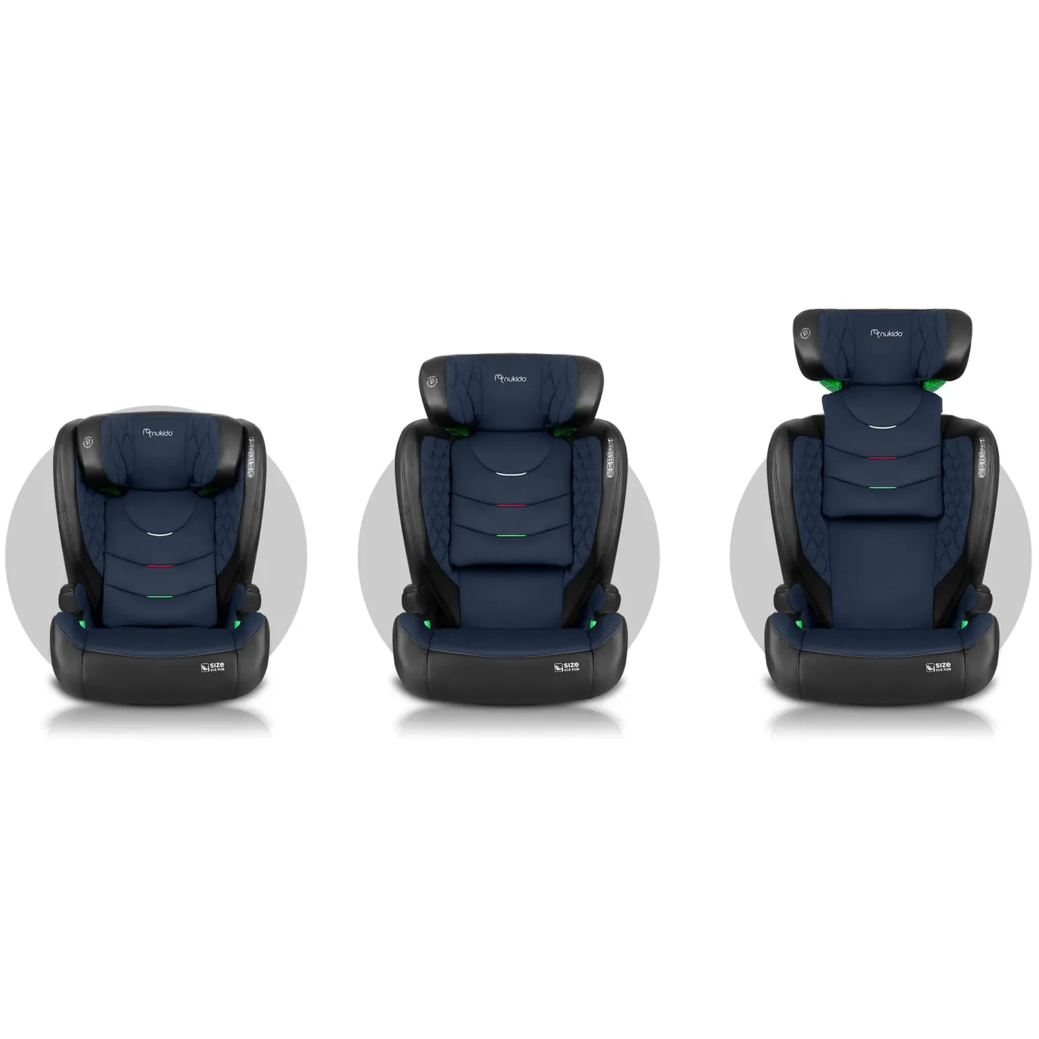 Nukido Louis automobilinė kėdutė, juoda/tamsiai mėlyna, 15-36 kg, ISOFIX - nuotrauka 1