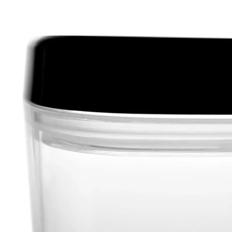 Duna kvadratinis indas 600 ml, juodas