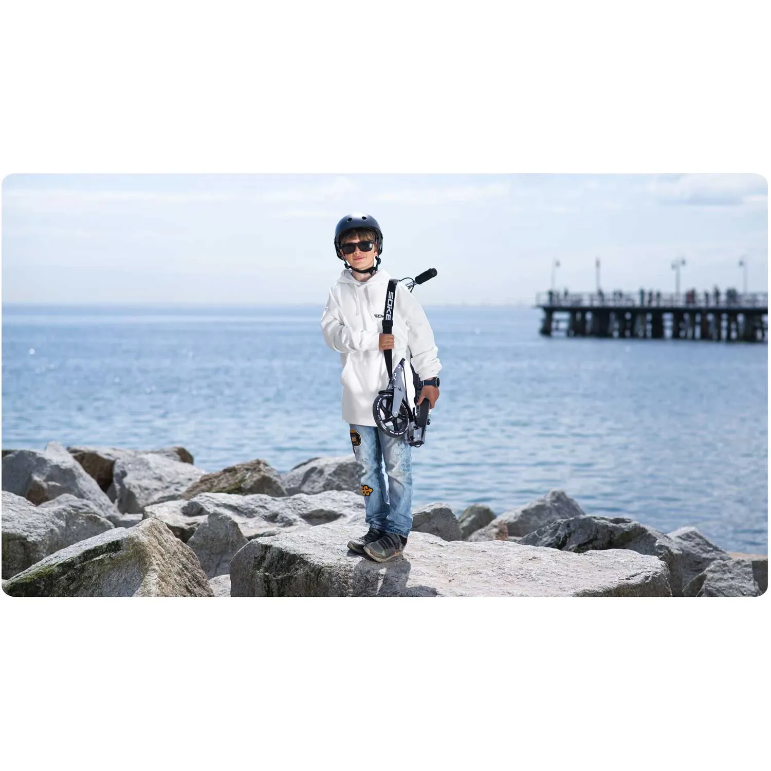 Soke City pilkas paspirtukas - nuotrauka 1