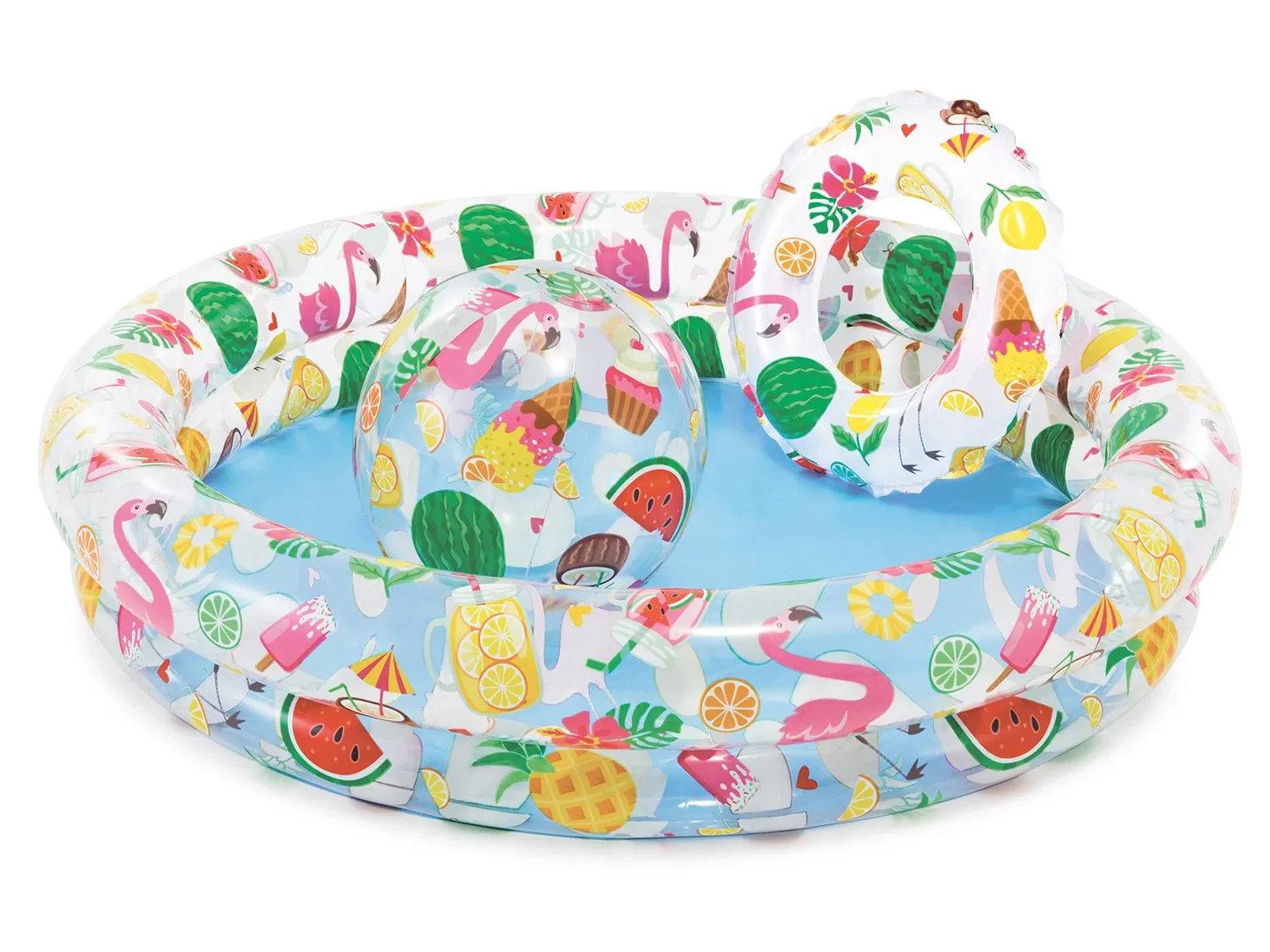 Pripučiamas baseino žiedas ir kamuoliukų rinkinys 122 x 25 cm INTEX 59460 - nuotrauka 1