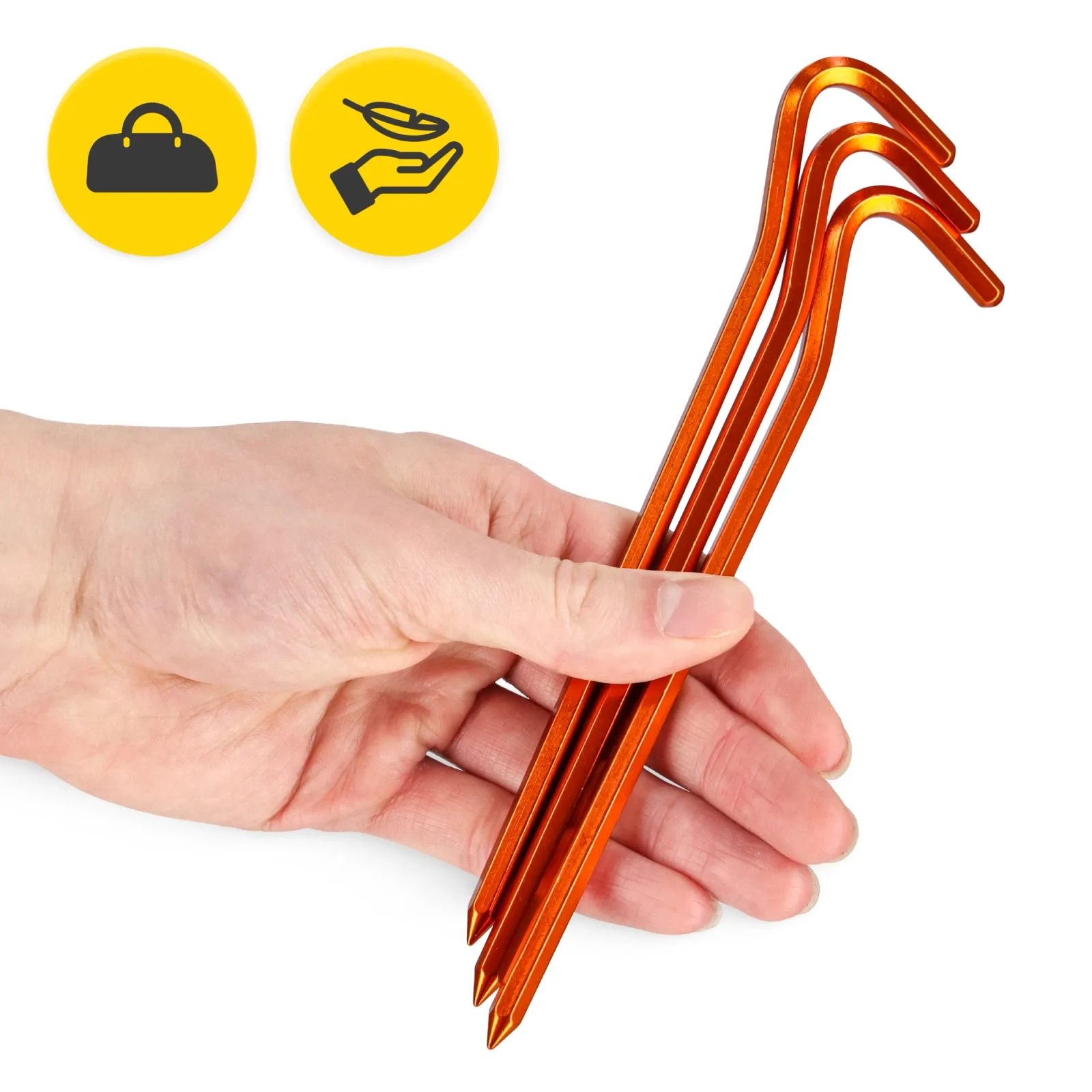 Aliuminio palapinės kuoliukai 10 vnt.