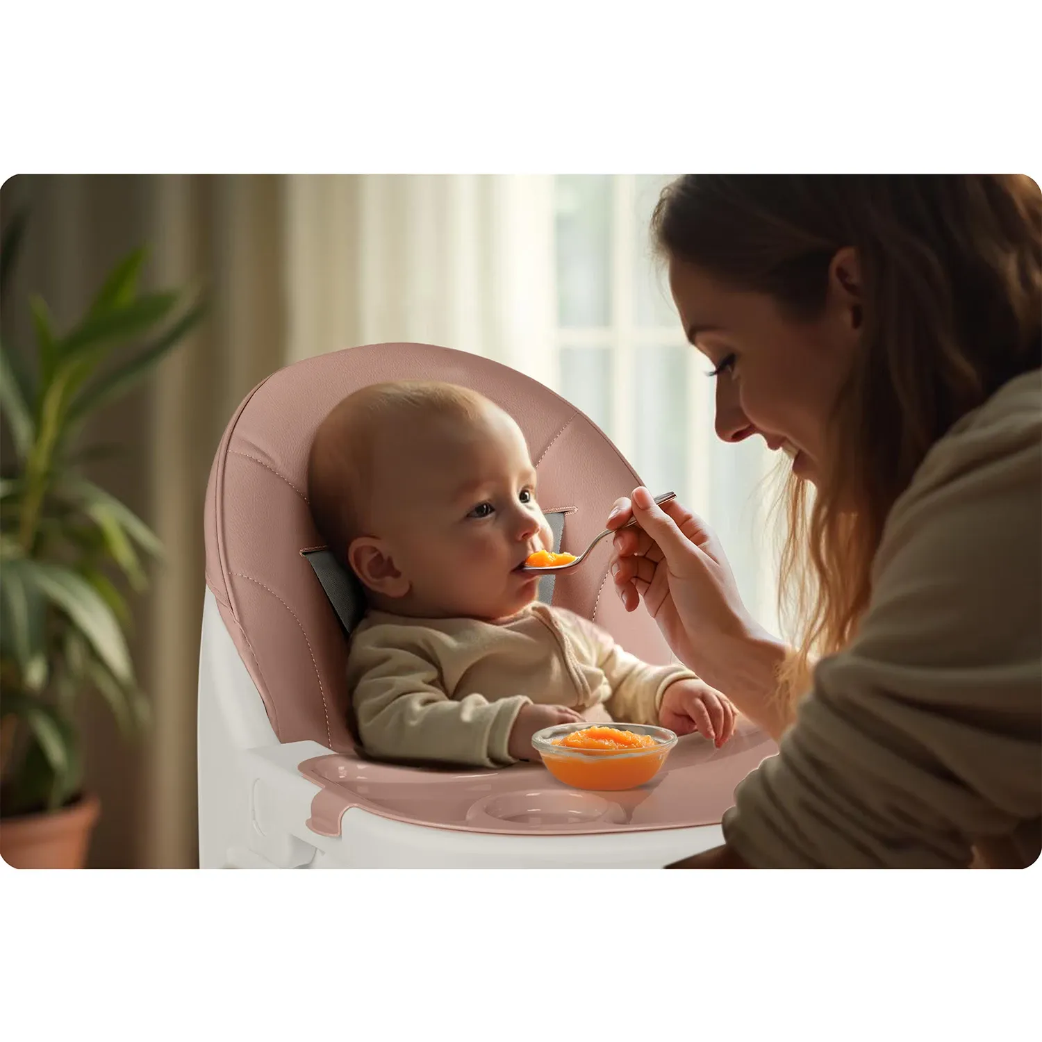 Ricokids Mani rožinė maitinimo kėdutė - nuotrauka 1