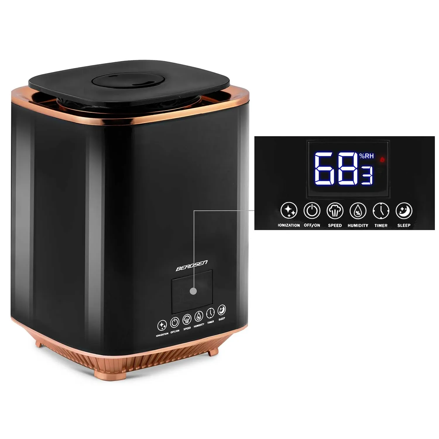Berdsen BD-502 juodas oro drėkintuvas - nuotrauka 1