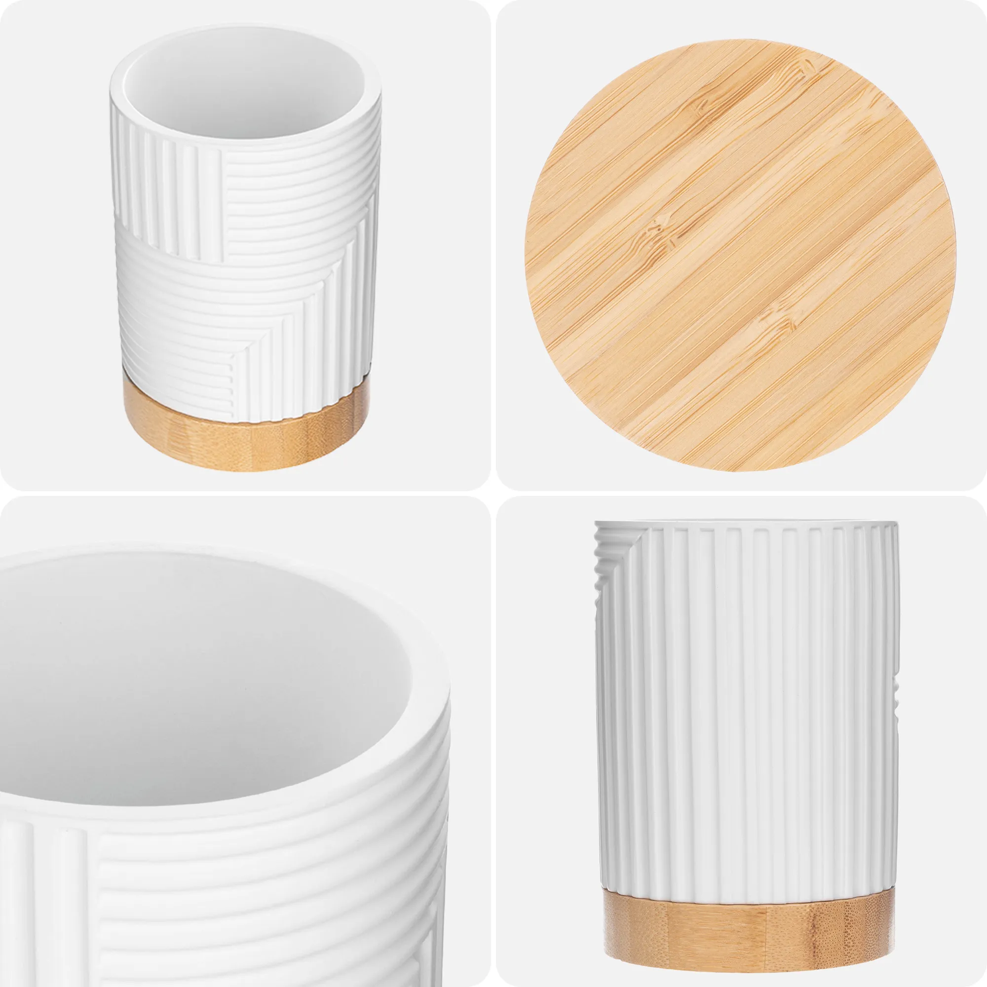 Lunel apvalus vonios puodelis, baltas