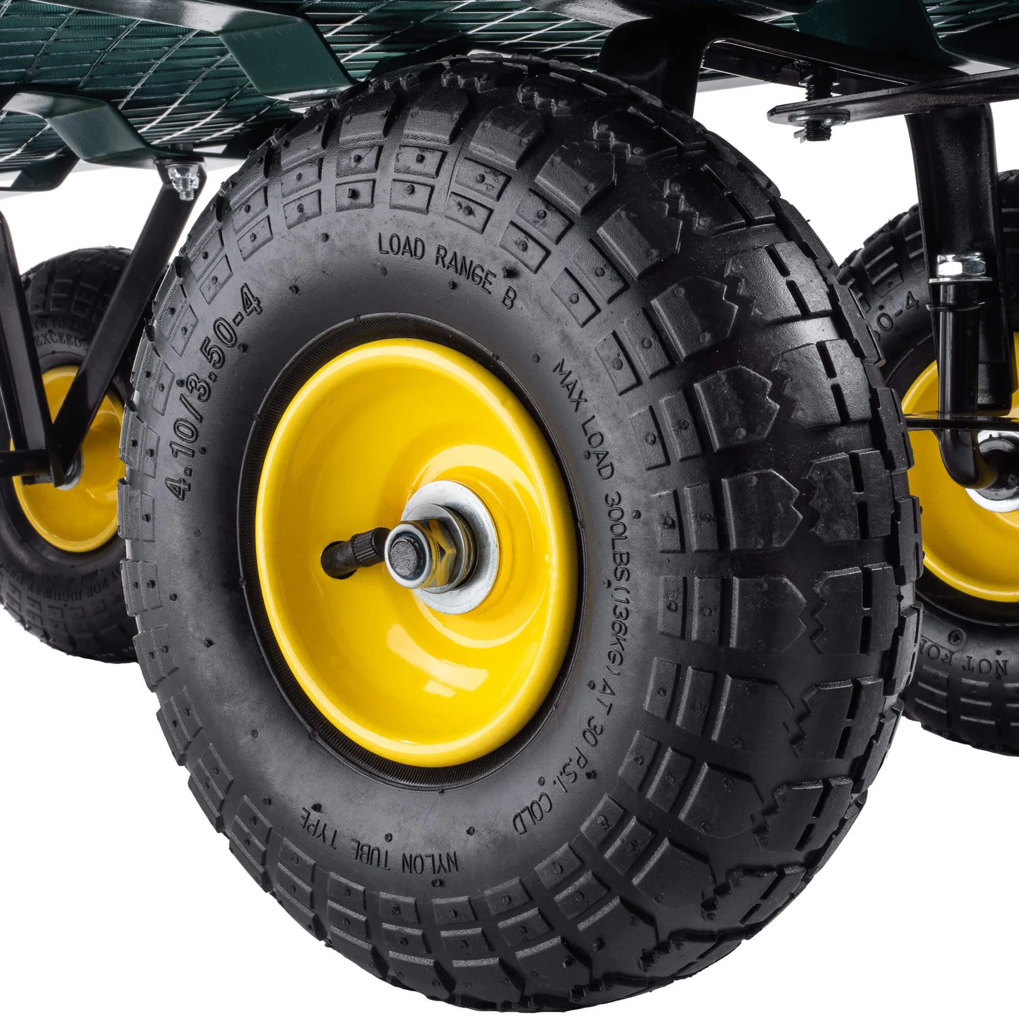 3 viename sodo transportavimo vežimėlis, 300 kg, žalias