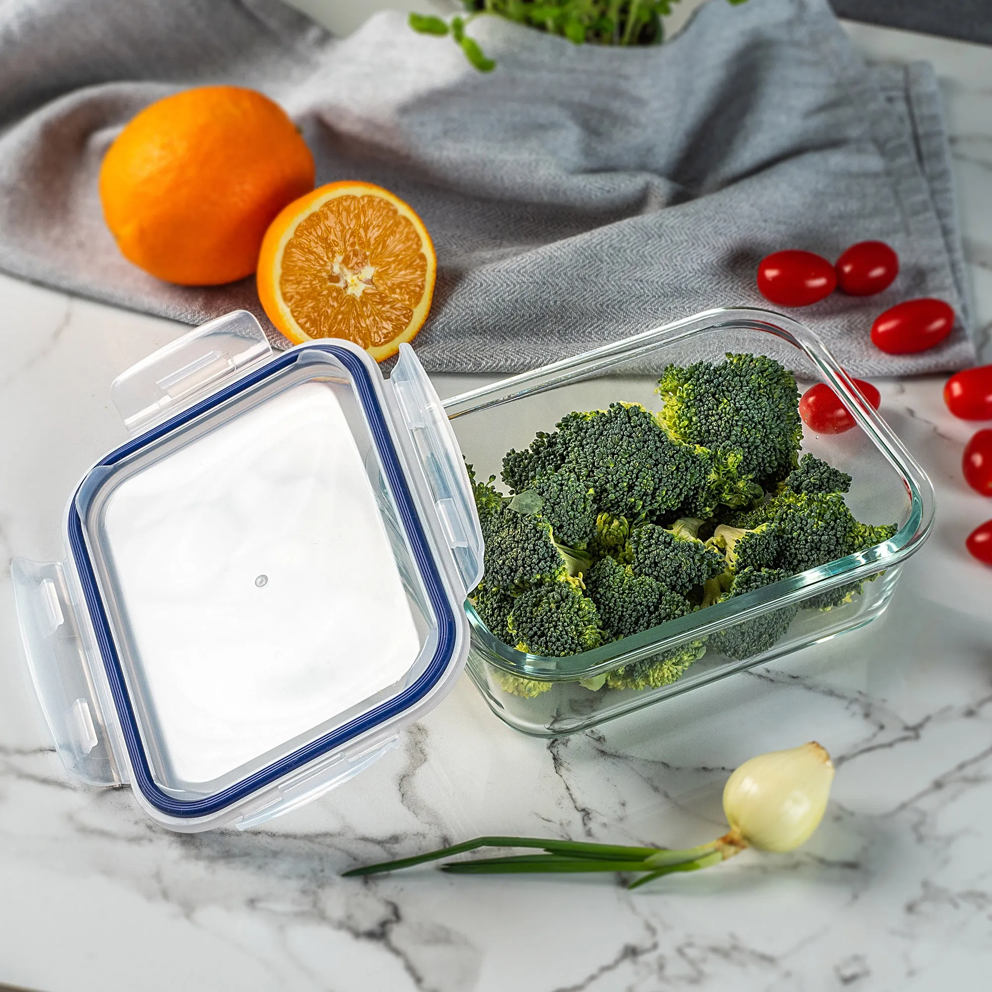 Athie stačiakampių indelių rinkinys 370 ml + 640 ml + 1040 ml