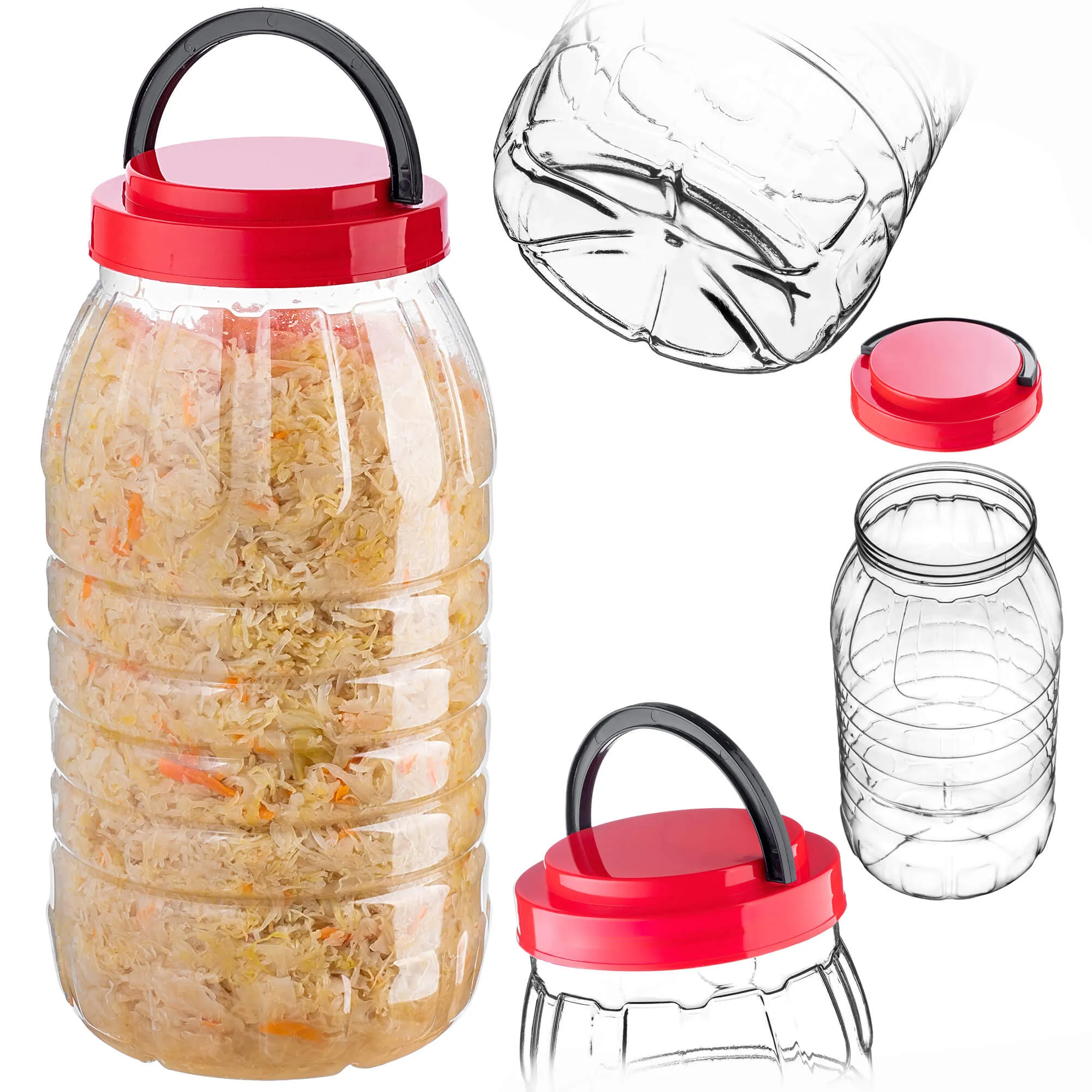 PET indelis su užsukamu dangteliu ir rankena „Riccia universal“, 5 l, 1 vnt.