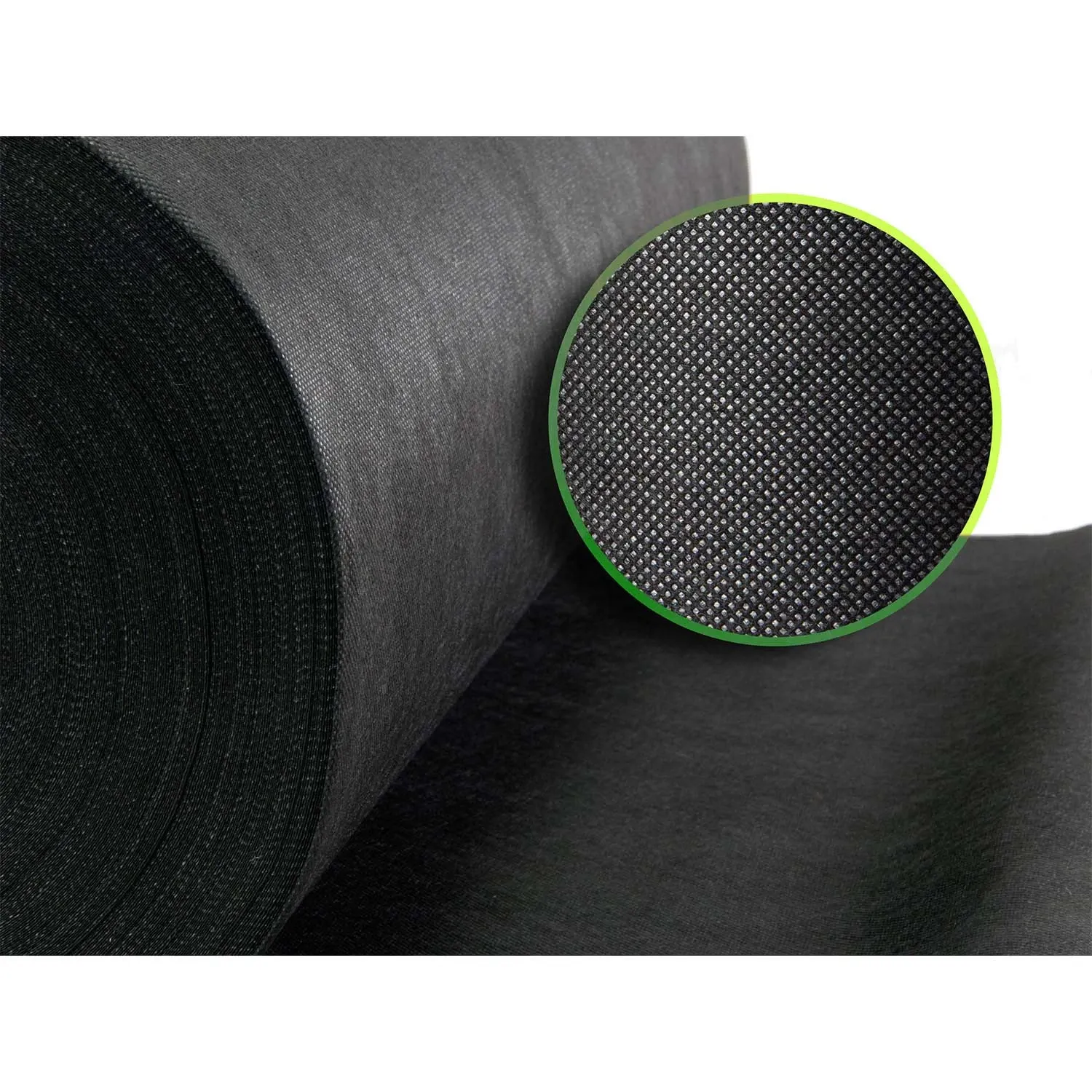 Sodo agrotekstilė 1,6 m x 100 m 90 g/m2 + 100 „Plonos“ smeigtukų - juoda - nuotrauka 1