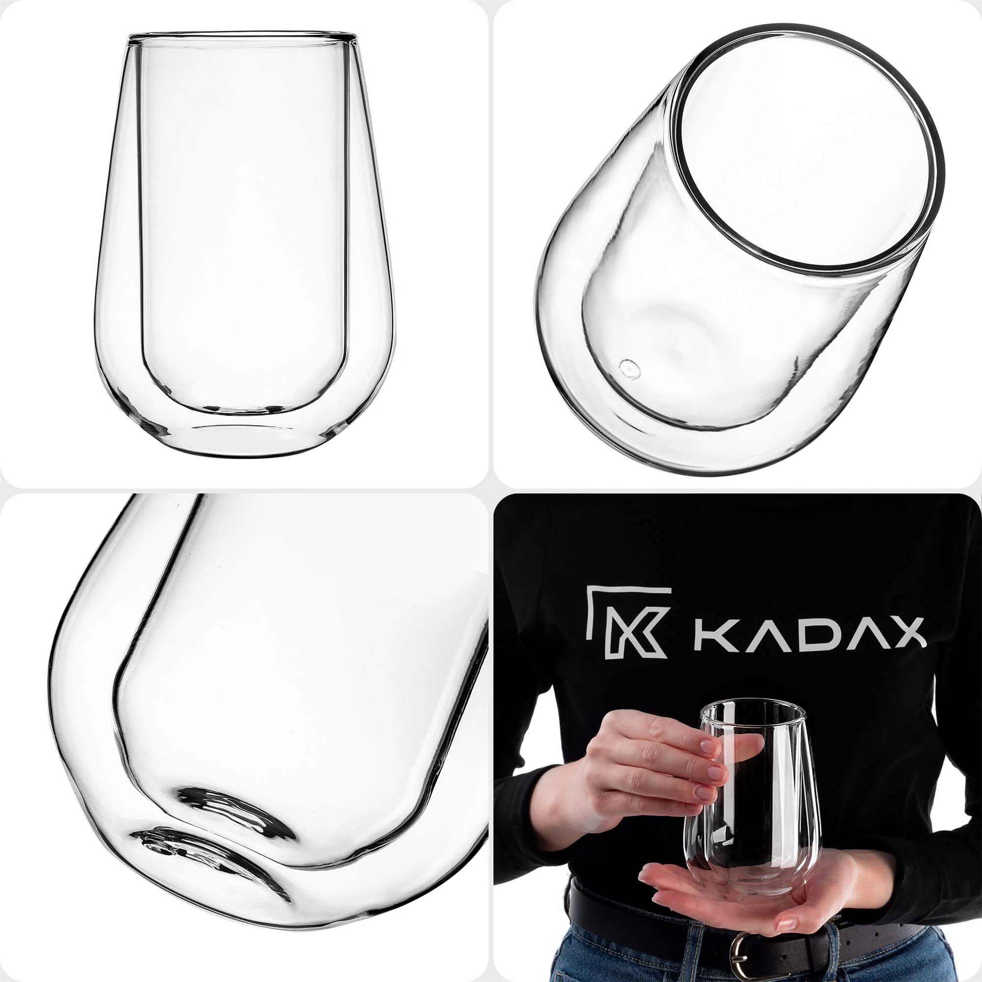 Dvigubos sienelės termo stiklinės po 280 ml, 4 vnt.