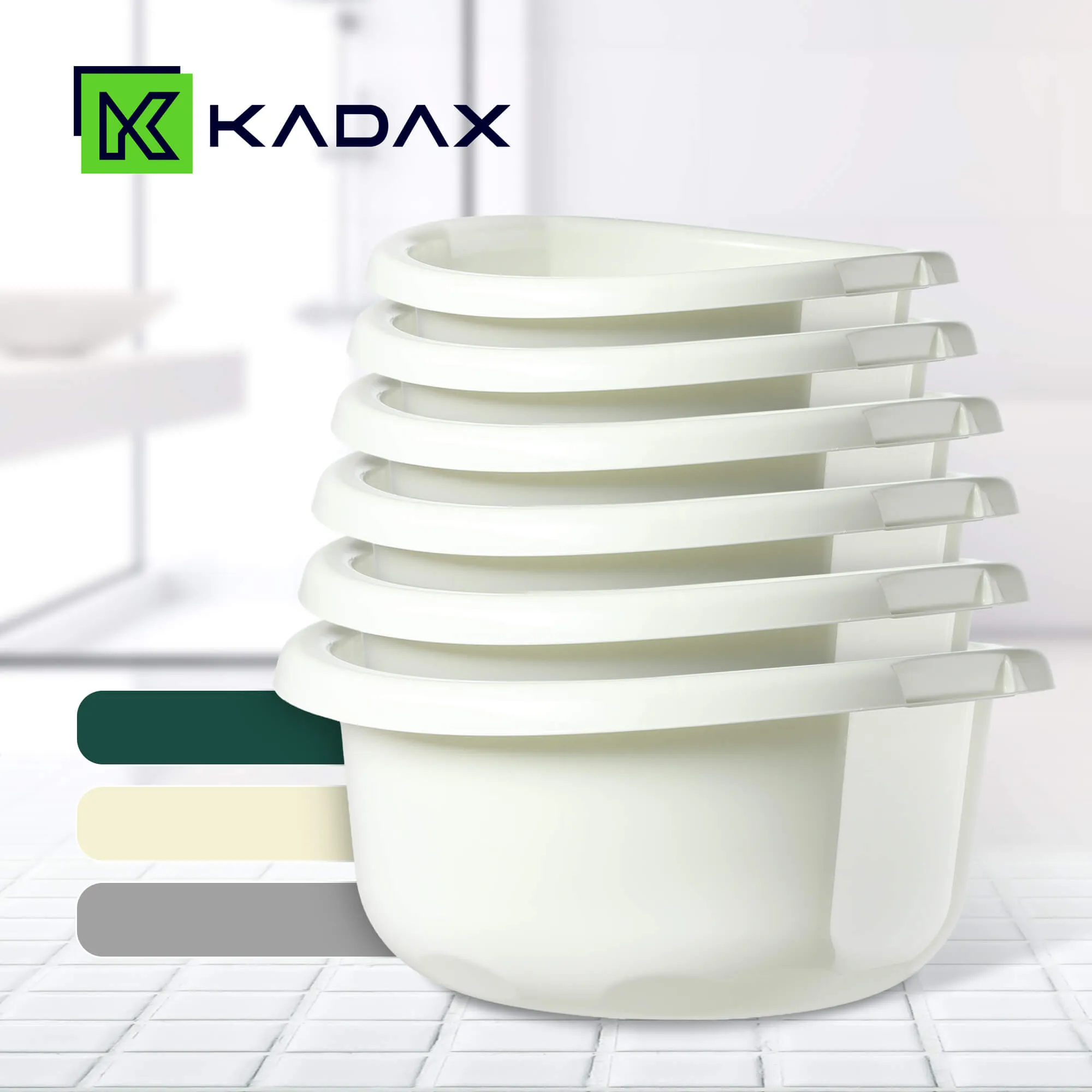 Lari vonios dubuo su rankenomis, 30 l, baltas