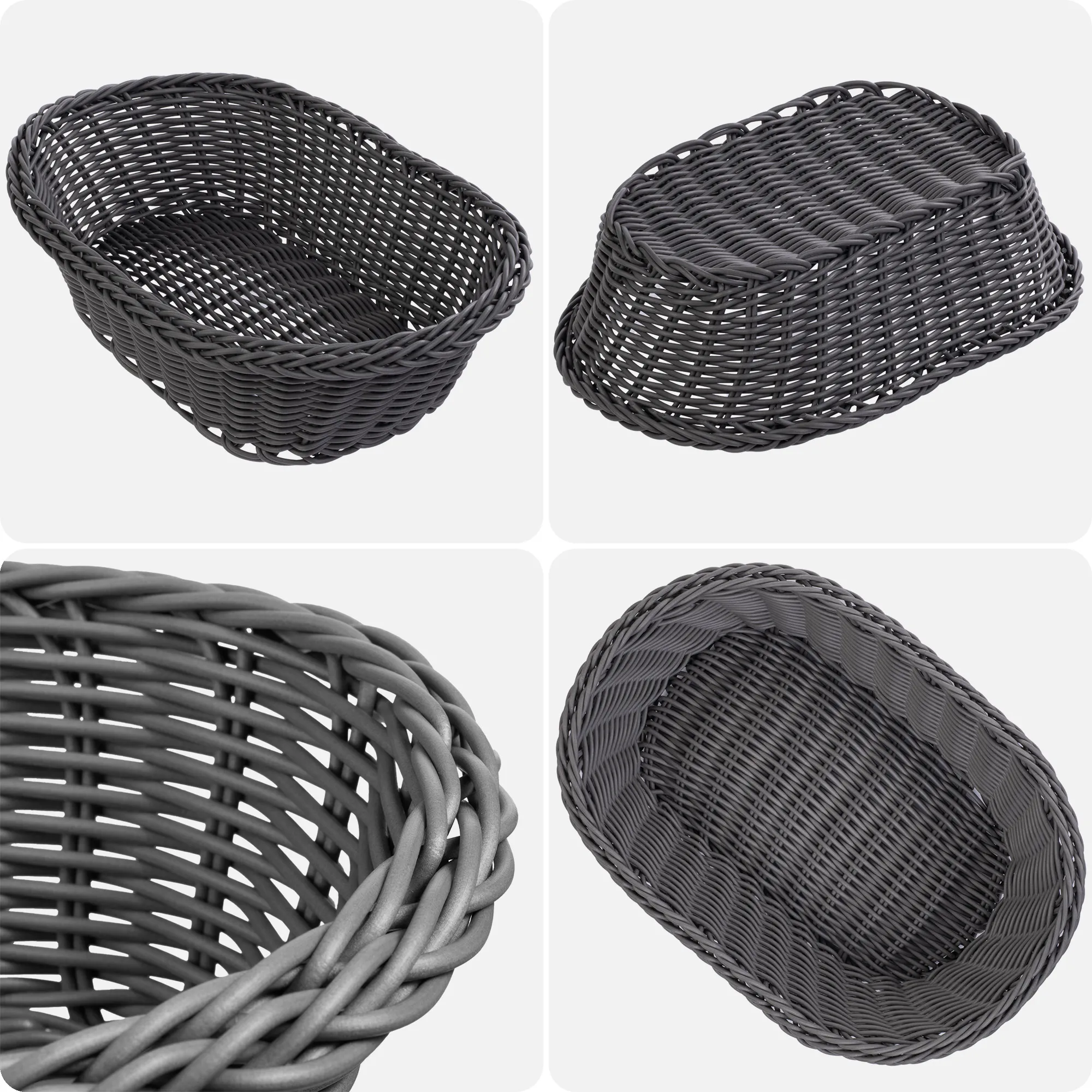 Arezzo ovalus pintas krepšelis, pilkas