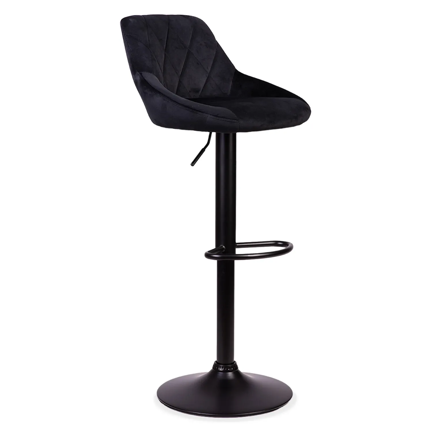 Nerra Sofatel juoda baro kėdė su atlošu ir juodu pagrindu - nuotrauka 1