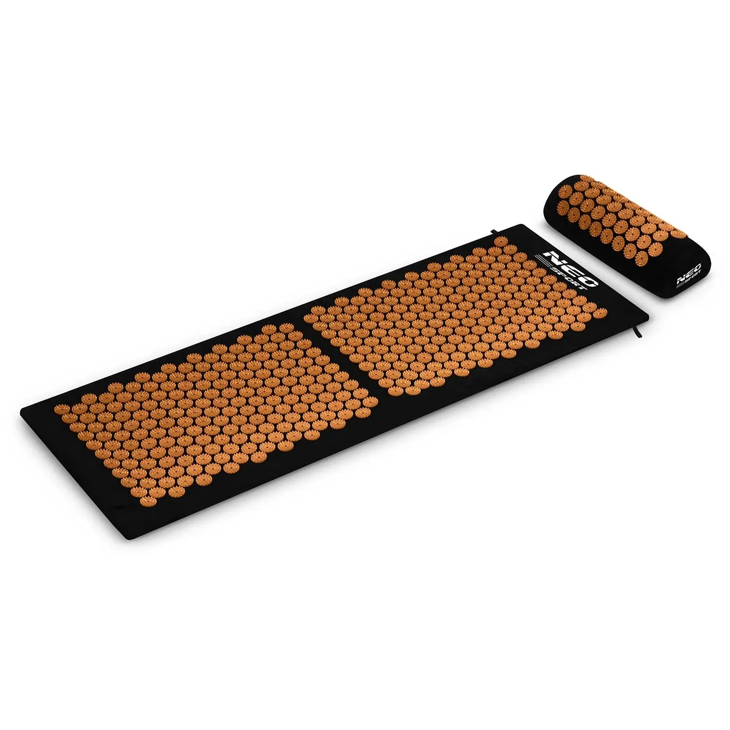 Neo-Sport NS-901 juodas ir auksinis akupresūros kilimėlis su smaigaliais - nuotrauka 1