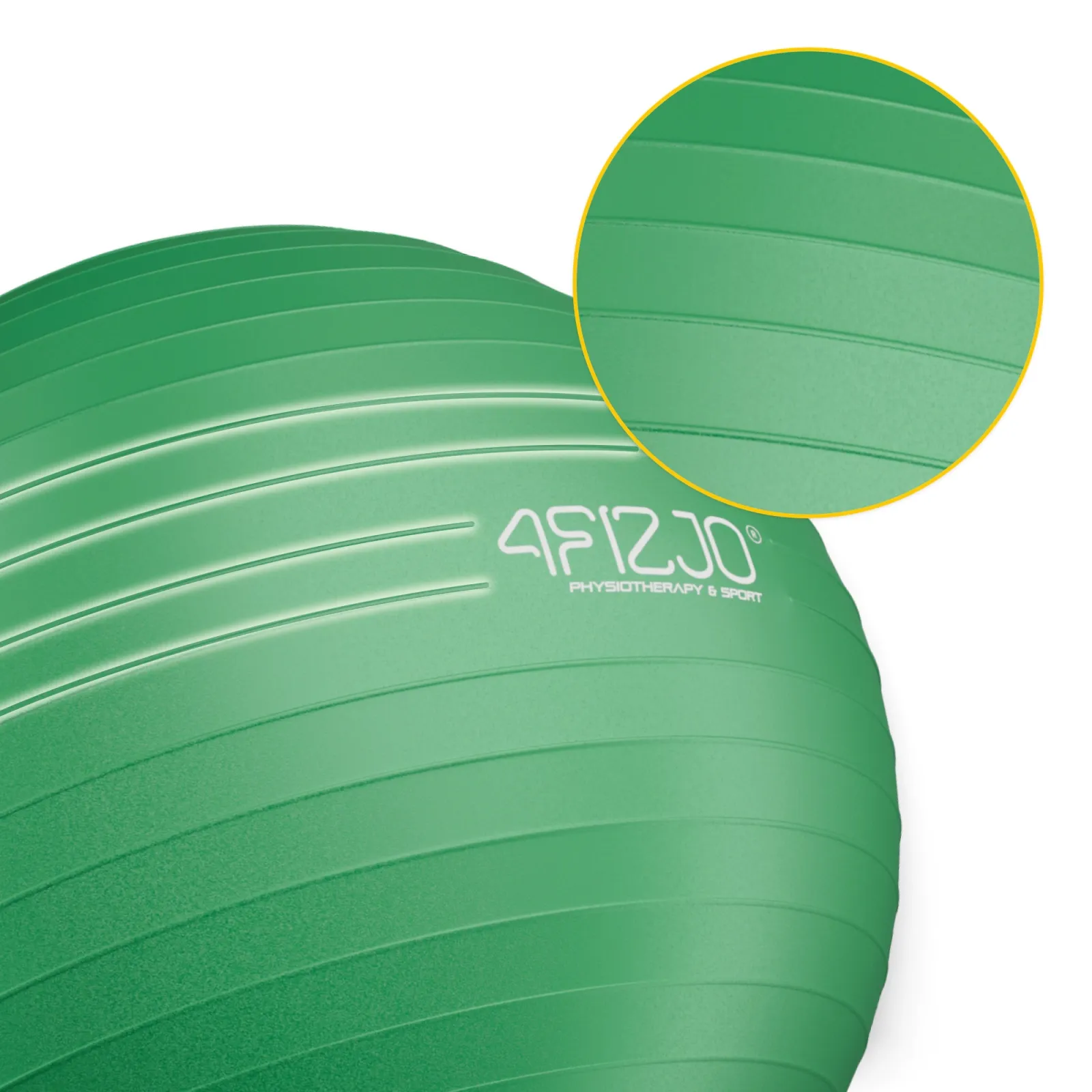 Pripučiamas gimnastikos kamuolys 55 cm žalias