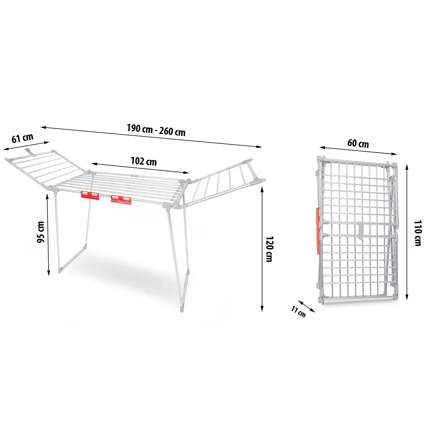 Sulankstoma pastatoma skalbinių džiovyklė „Lydia“, 27 m, nerūdijančio plieno - nuotrauka 1