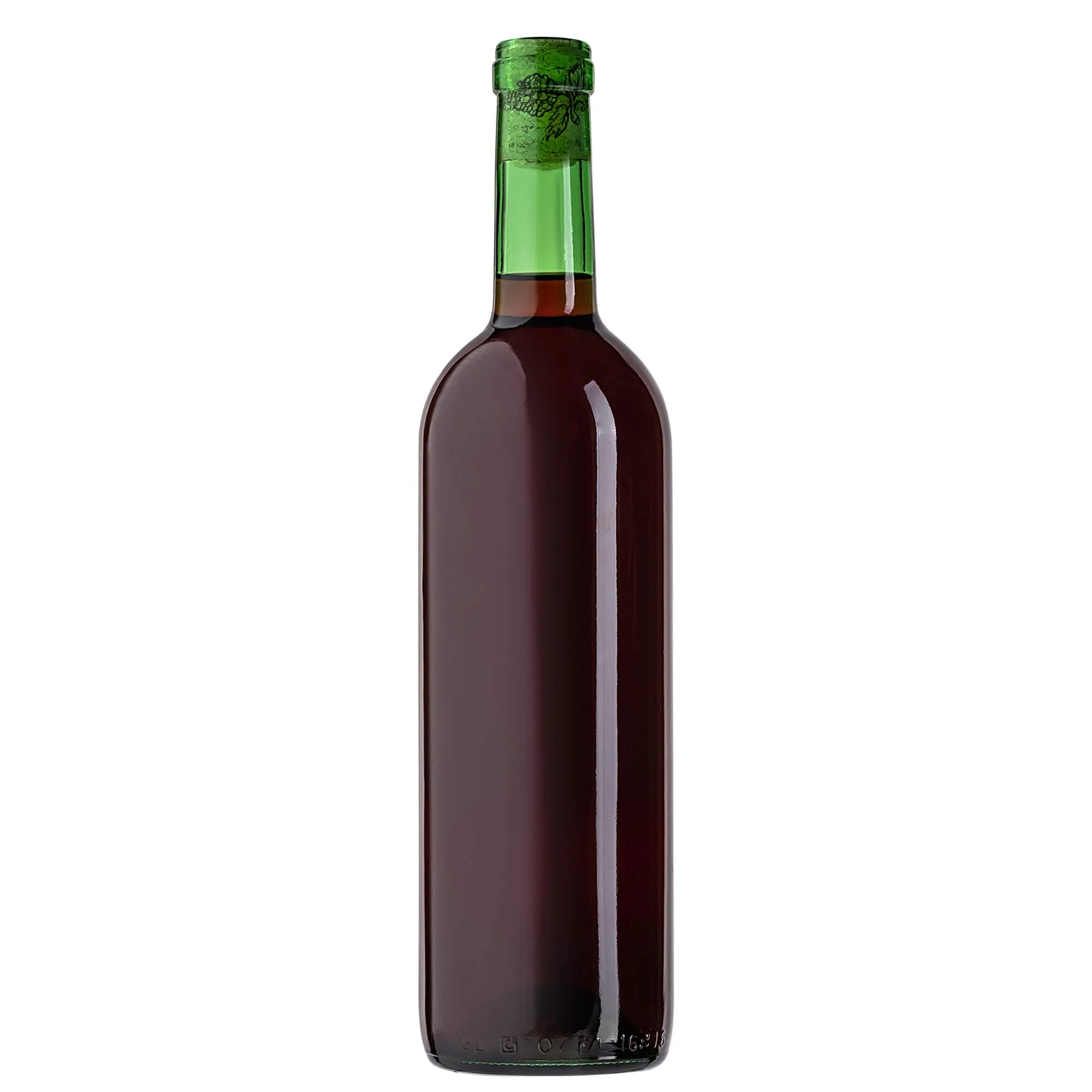Biagio vyno butelis 750 ml žalias su aglomeruotu kamščiu 1 vnt.