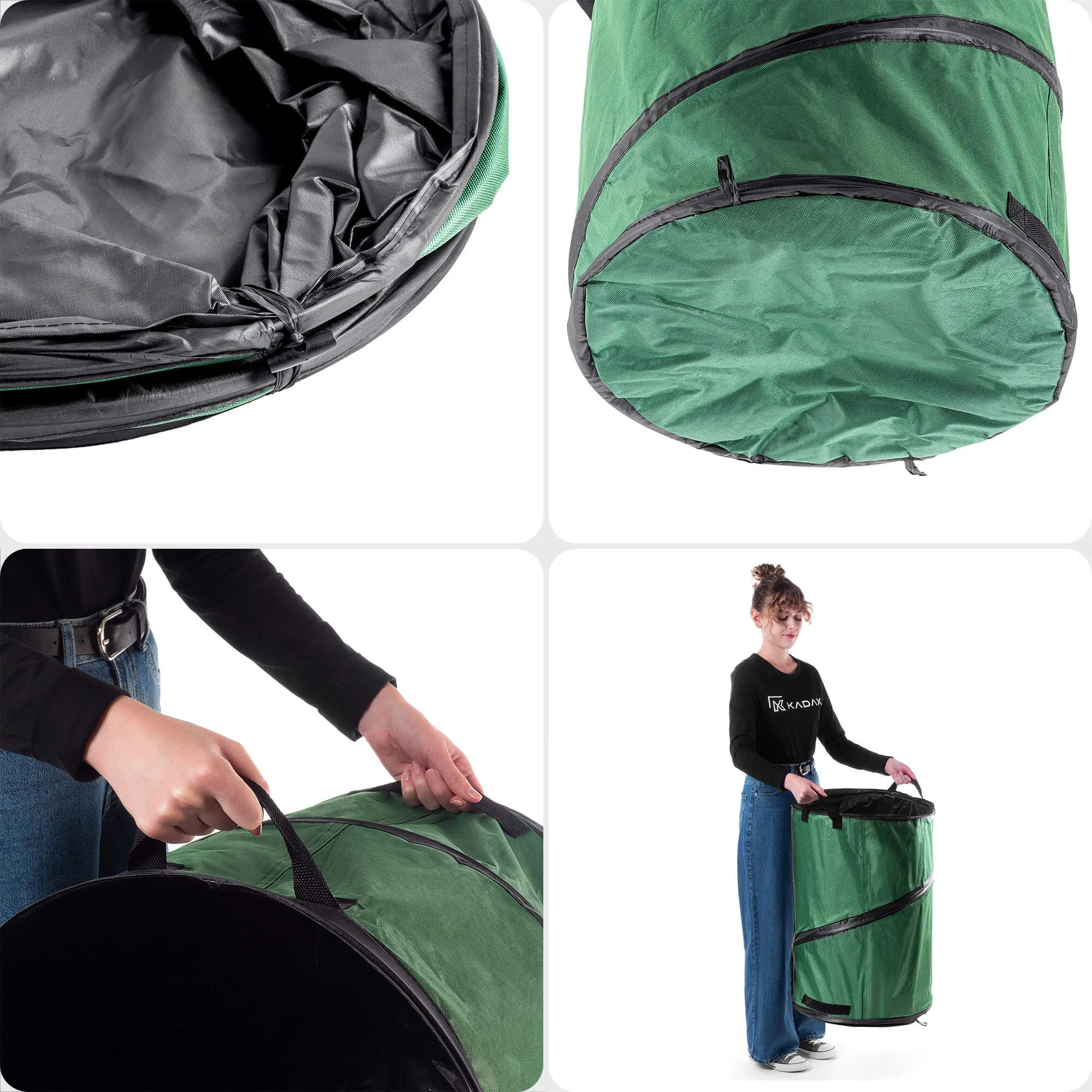 Vermenton 120 l sulankstomas sodo krepšys, žalias