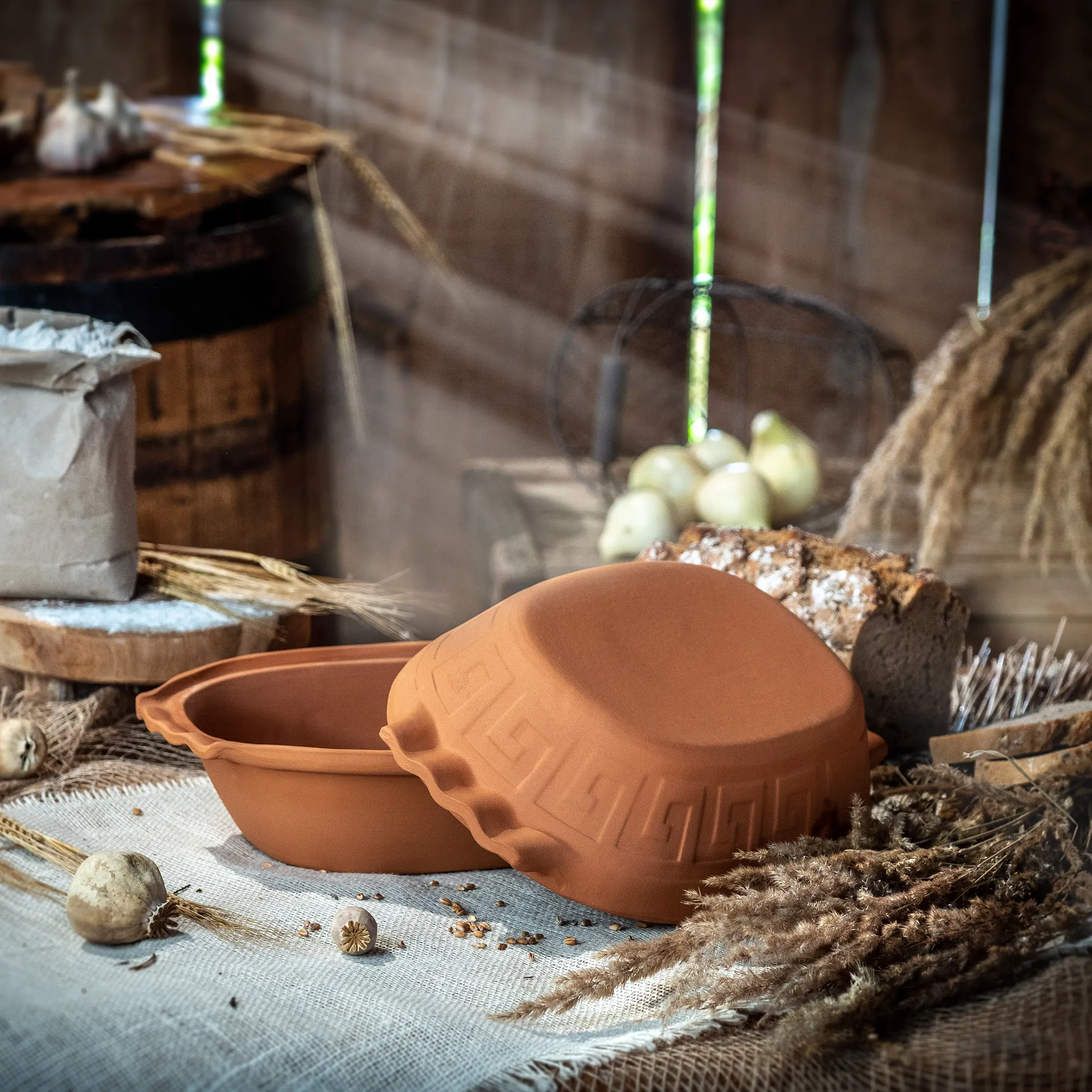 Augustus romėniškas puodas 4 l, ovalus