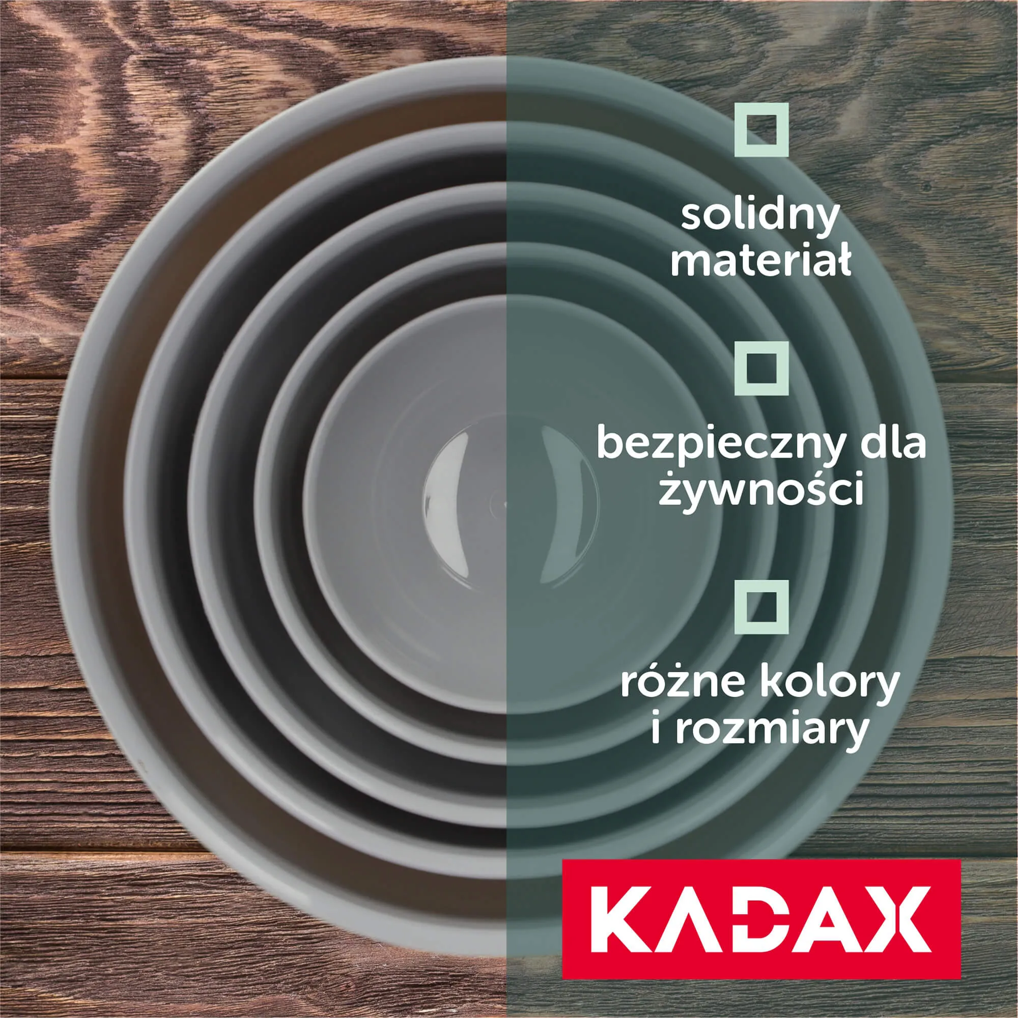 Musano 2L plastikinis virtuvės dubuo, pilkas