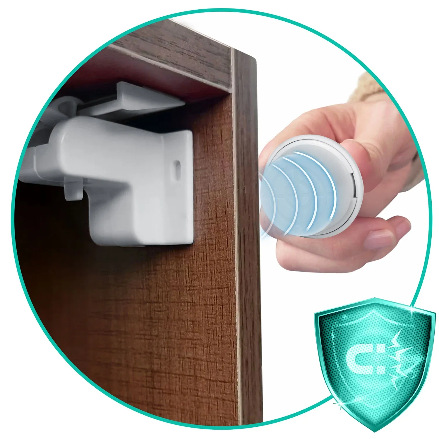 „Ricokids 798010“ magnetinė spyna spintelėms, 8 vnt. - nuotrauka 1