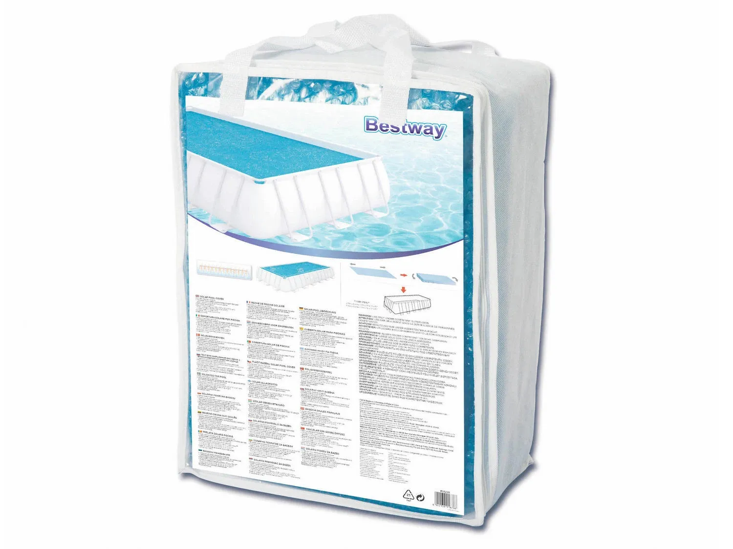 Baseino stogelis su saulės energija 732 x 366 cm „Bestway 58228“ - nuotrauka 1