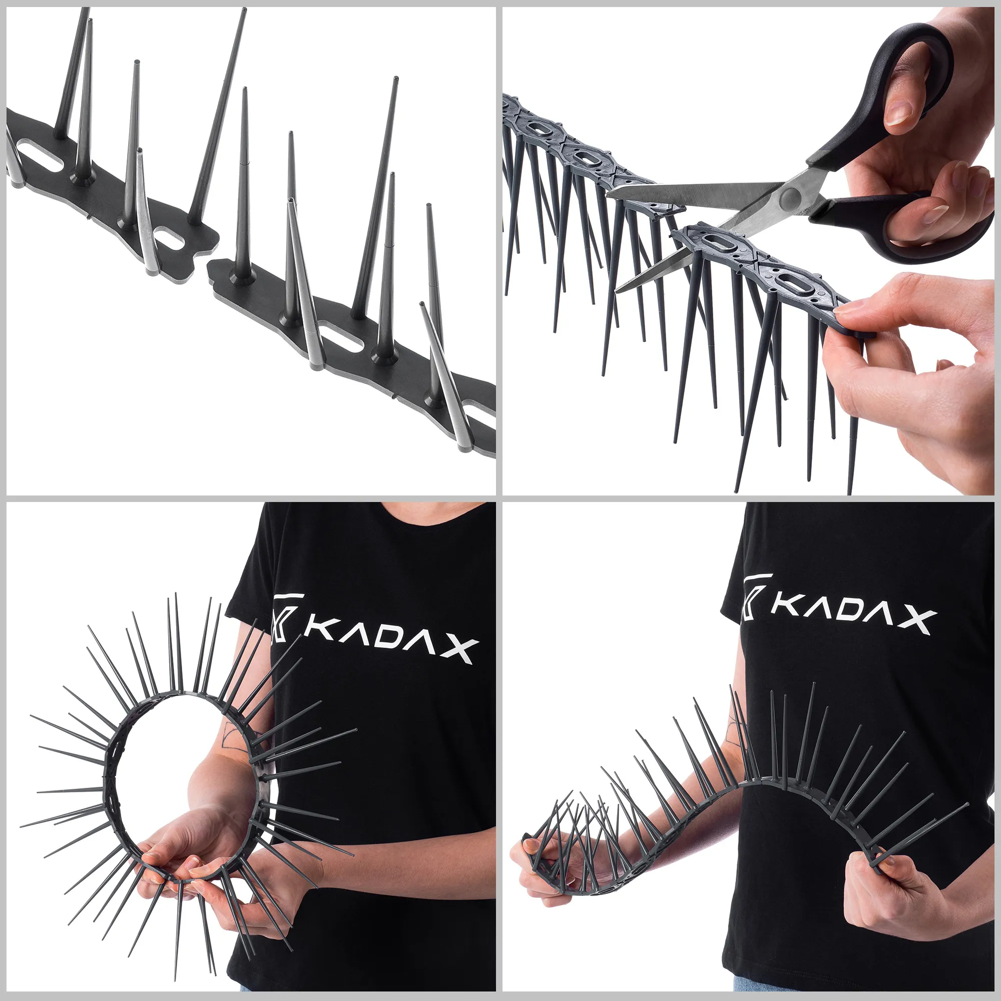 „Dierre“ paukščių atbaidymo spygliai, antracito spalvos, 12 vnt.