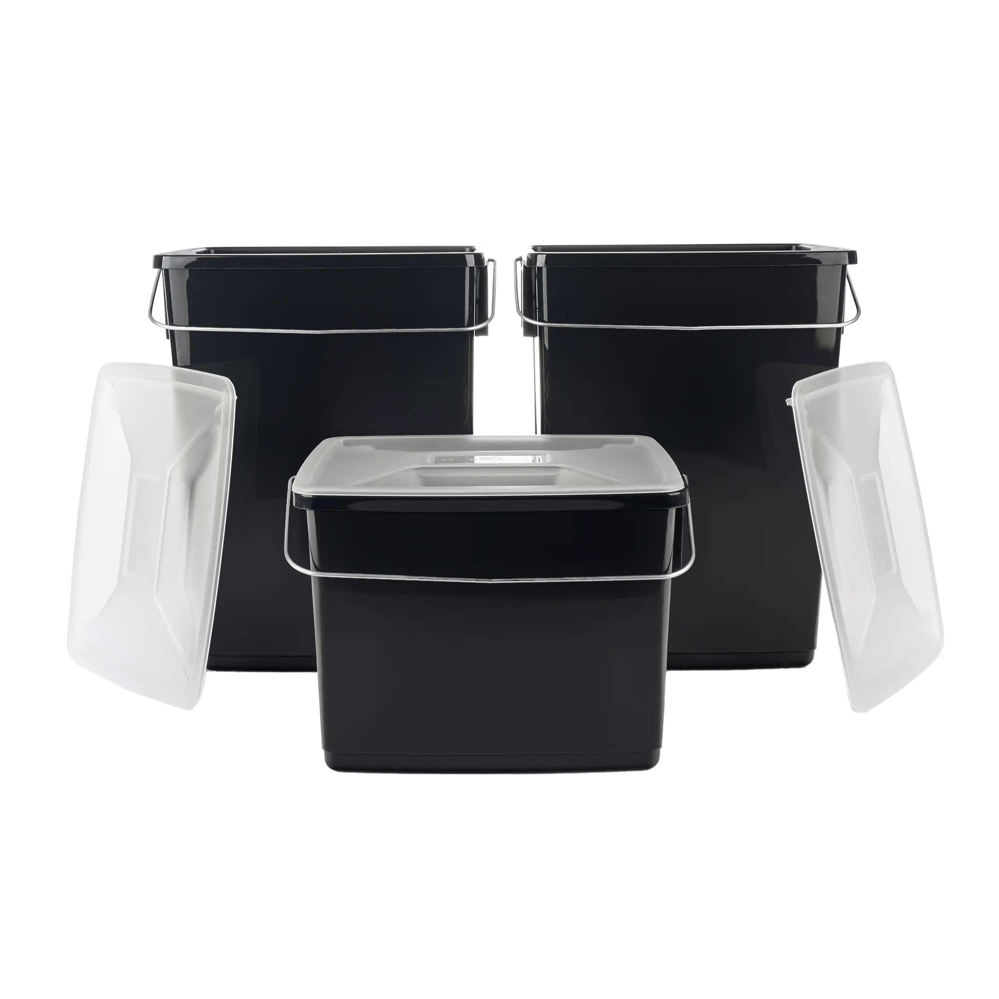 Curver atliekų rūšiavimo konteineriai 2 x 10 l + 6 l, juodi