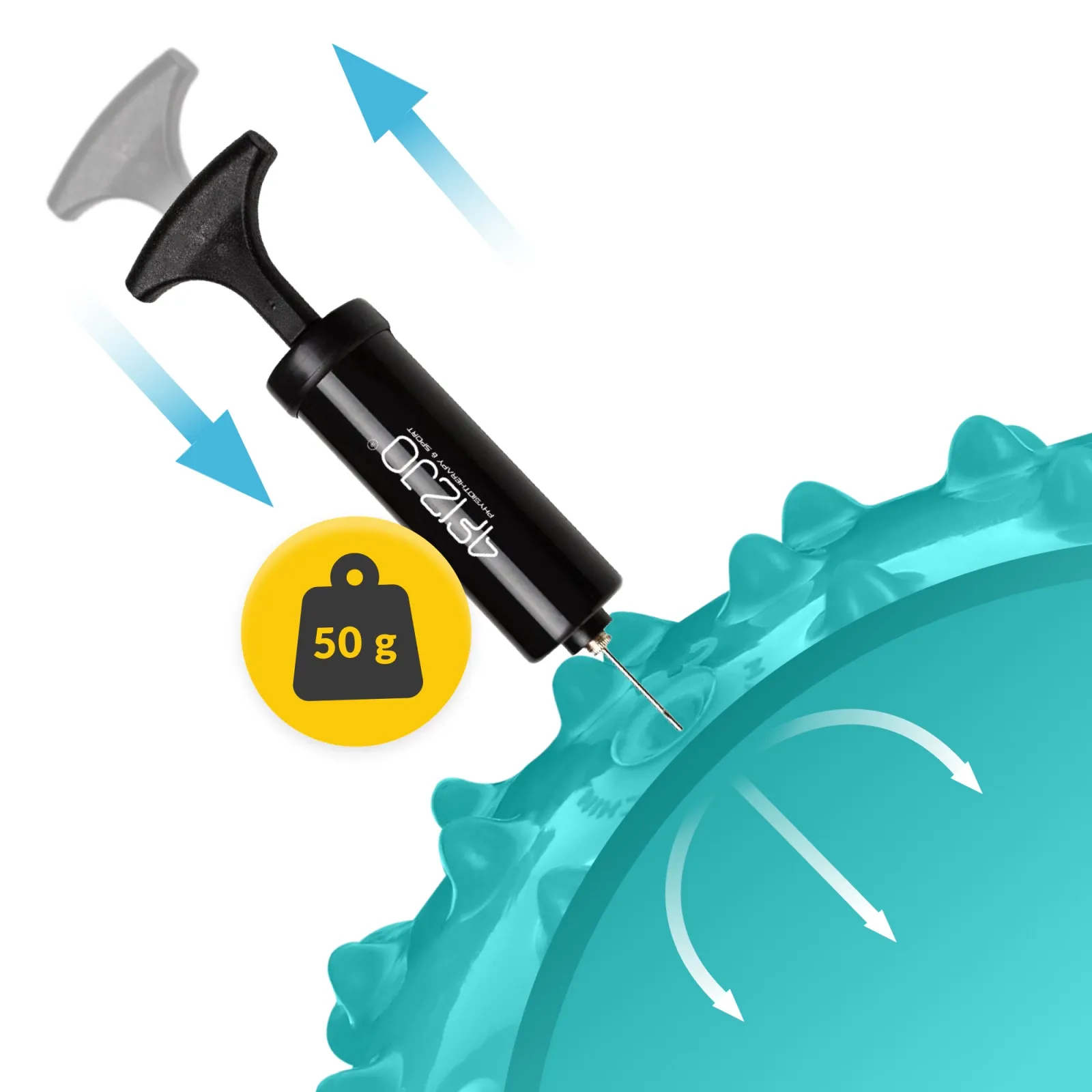 Reabilitacijos kamuolys su dygliais