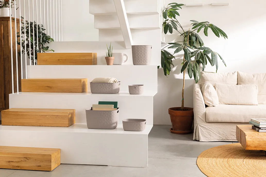 Curver Softex kvadratinis krepšys 15 l kreminis