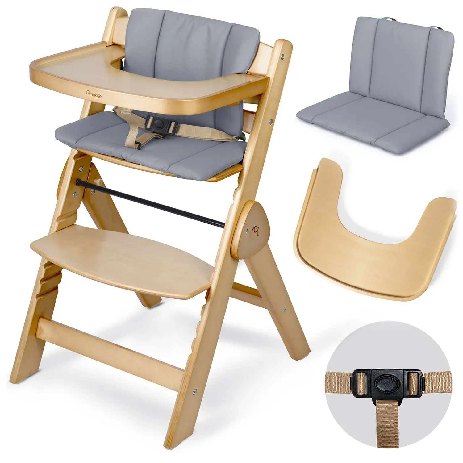 Nukido Timo medinė maitinimo kėdutė - nuotrauka 1