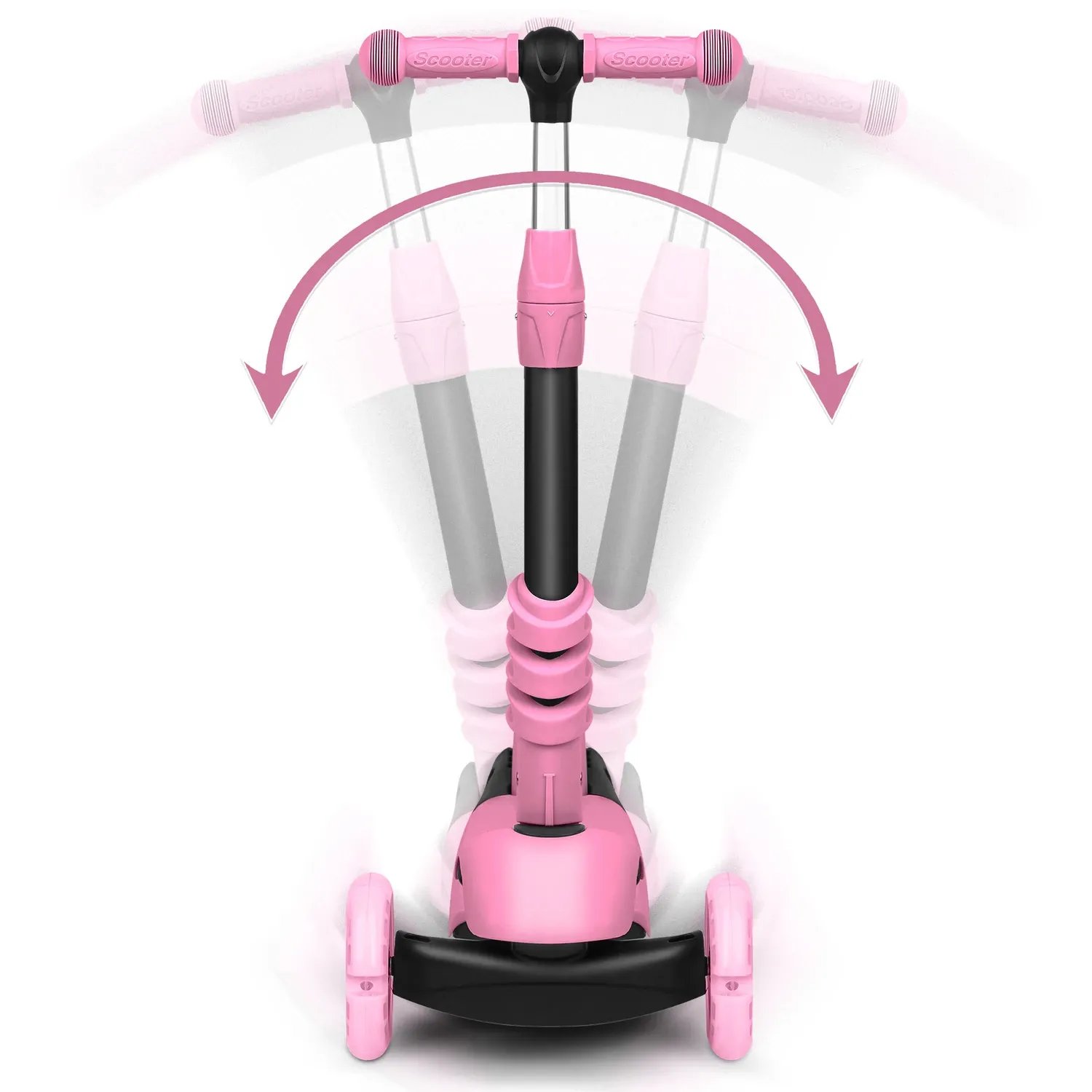 „Ricokids Todi“ triratis paspirtukas – rožinis - nuotrauka 1