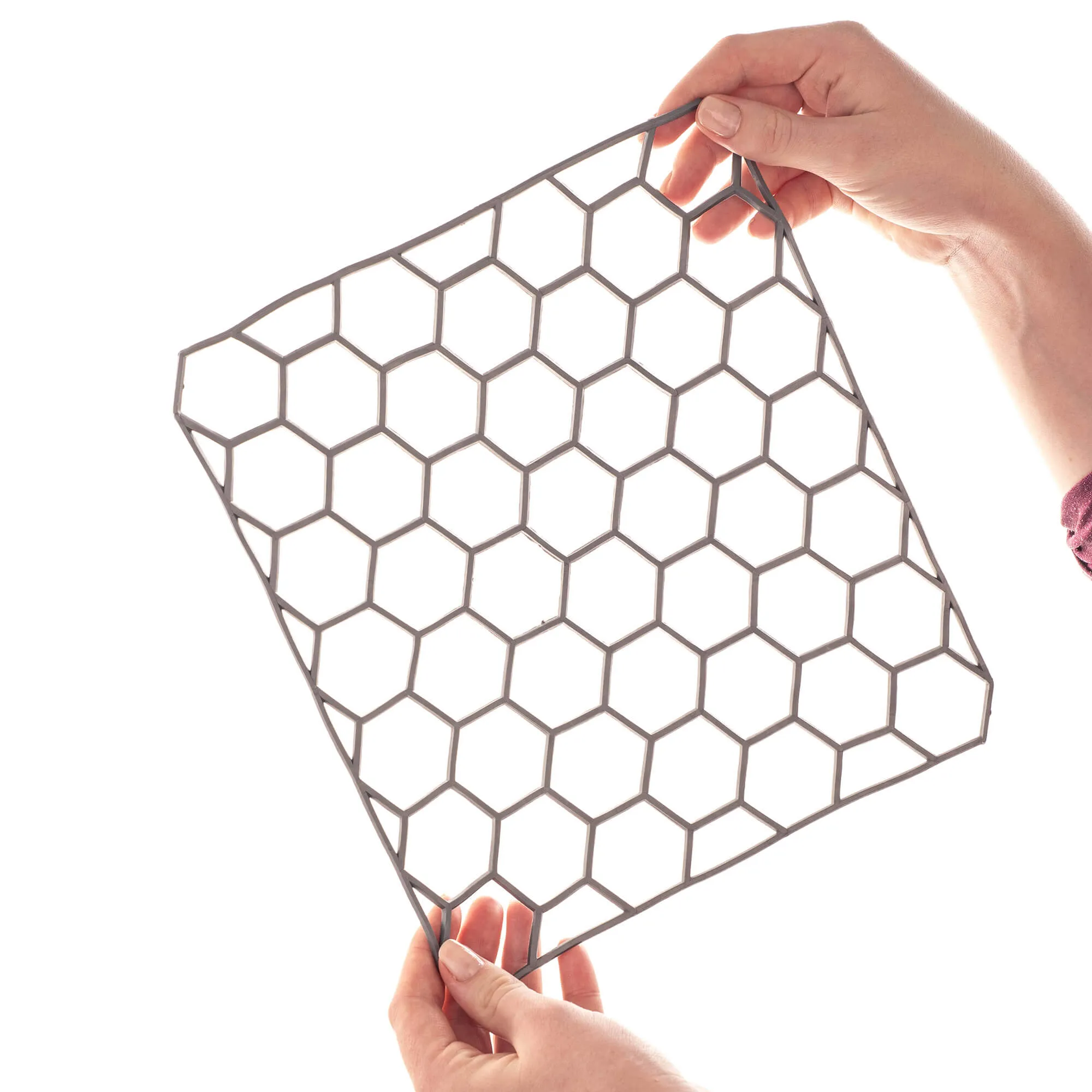 Ruoti guminis kriauklės įdėklas, šešiakampis, spalvų mišinys