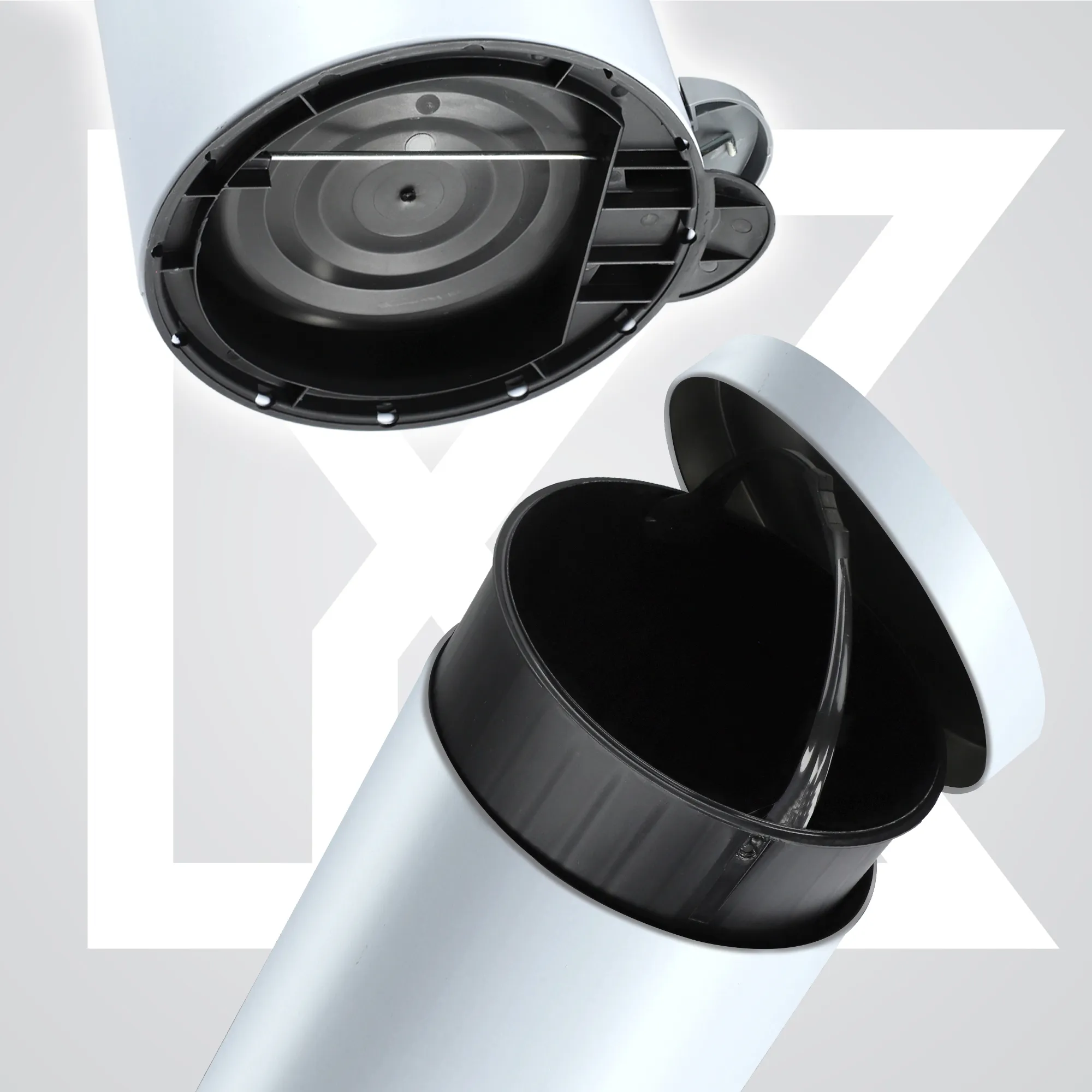 „Melfi“ 14 l plieninė šiukšliadėžė, balta