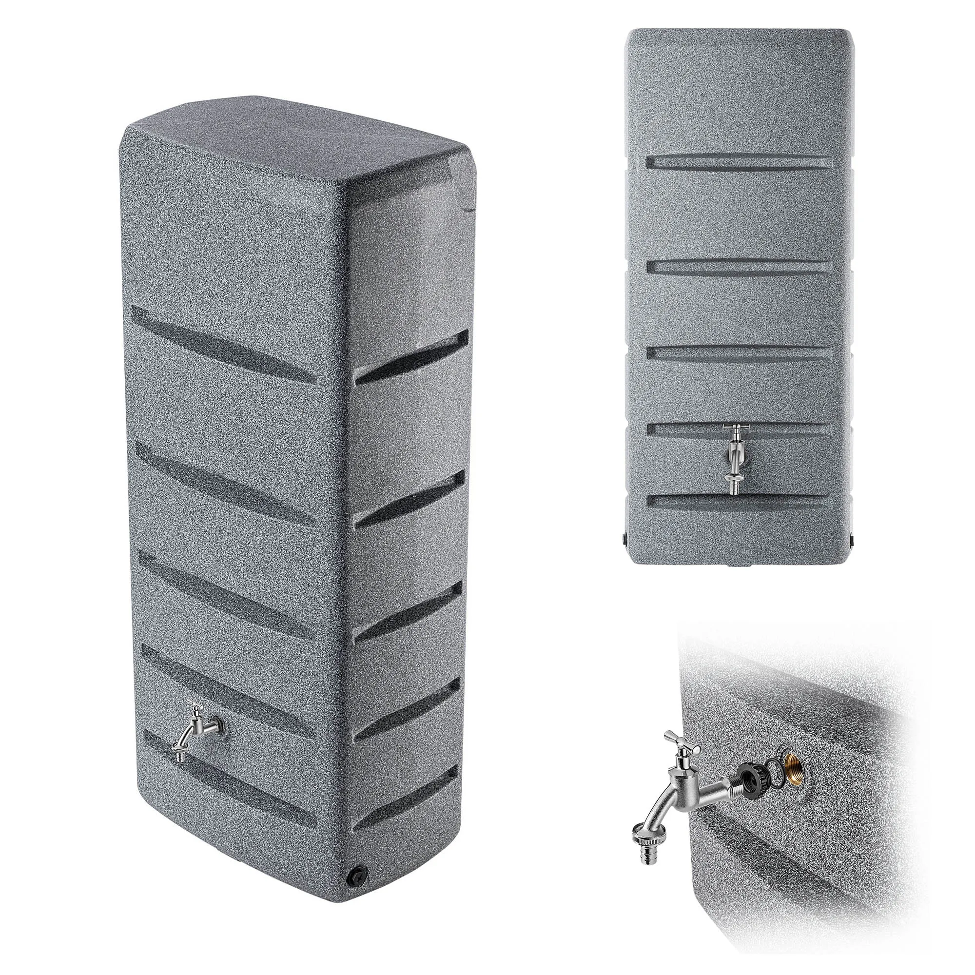 Barbat lietaus vandens bakas + prijungimo komplektas 260 l granito