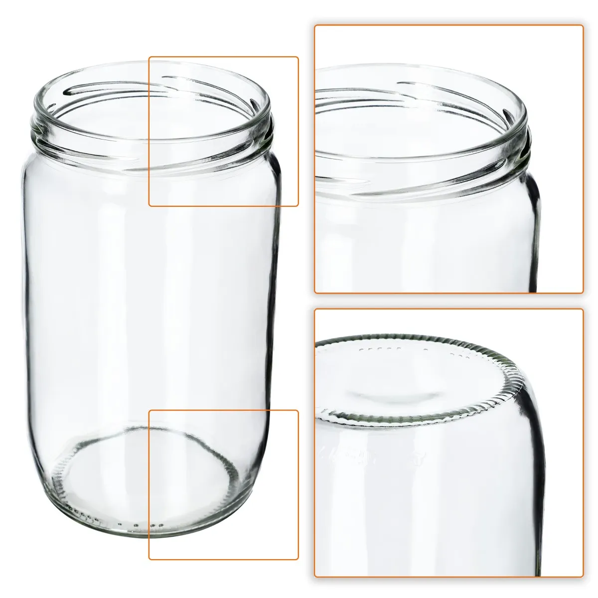 Niva konservavimo stiklainiai 720 ml 8 vnt. 82 mm be dangtelių