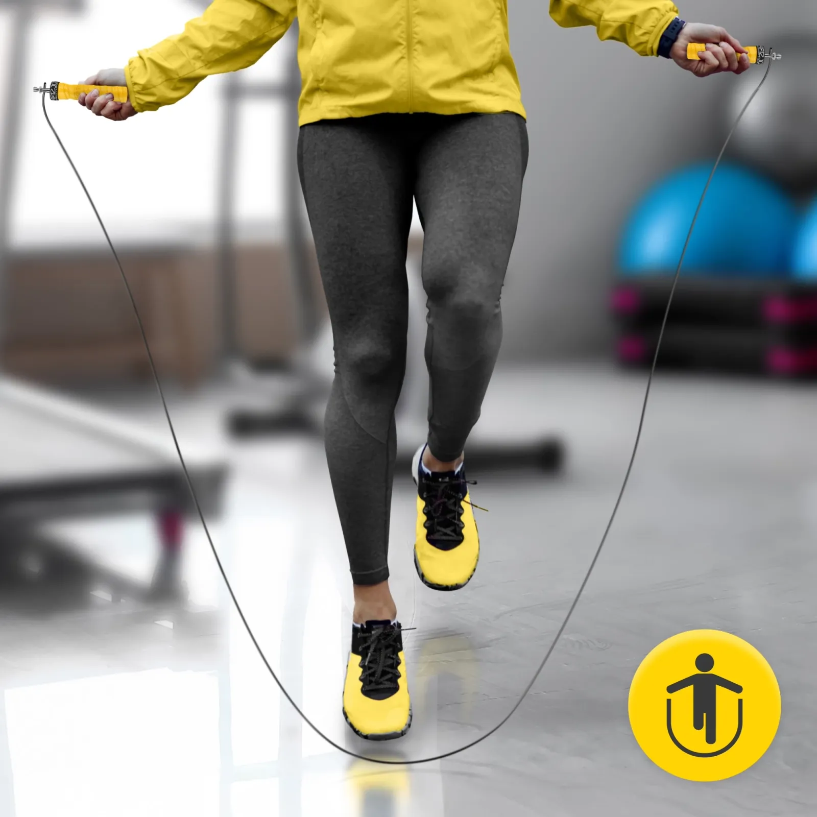 3 m geltona svertinė bokso šokdynė