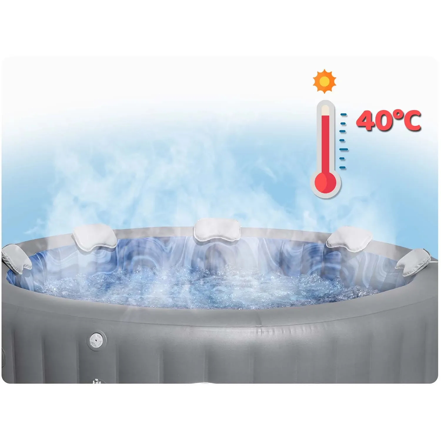 Pripučiama SPA vonia „Lay-Z Santorini“, 7 asmenims, „Bestway“, 60075 - nuotrauka 1