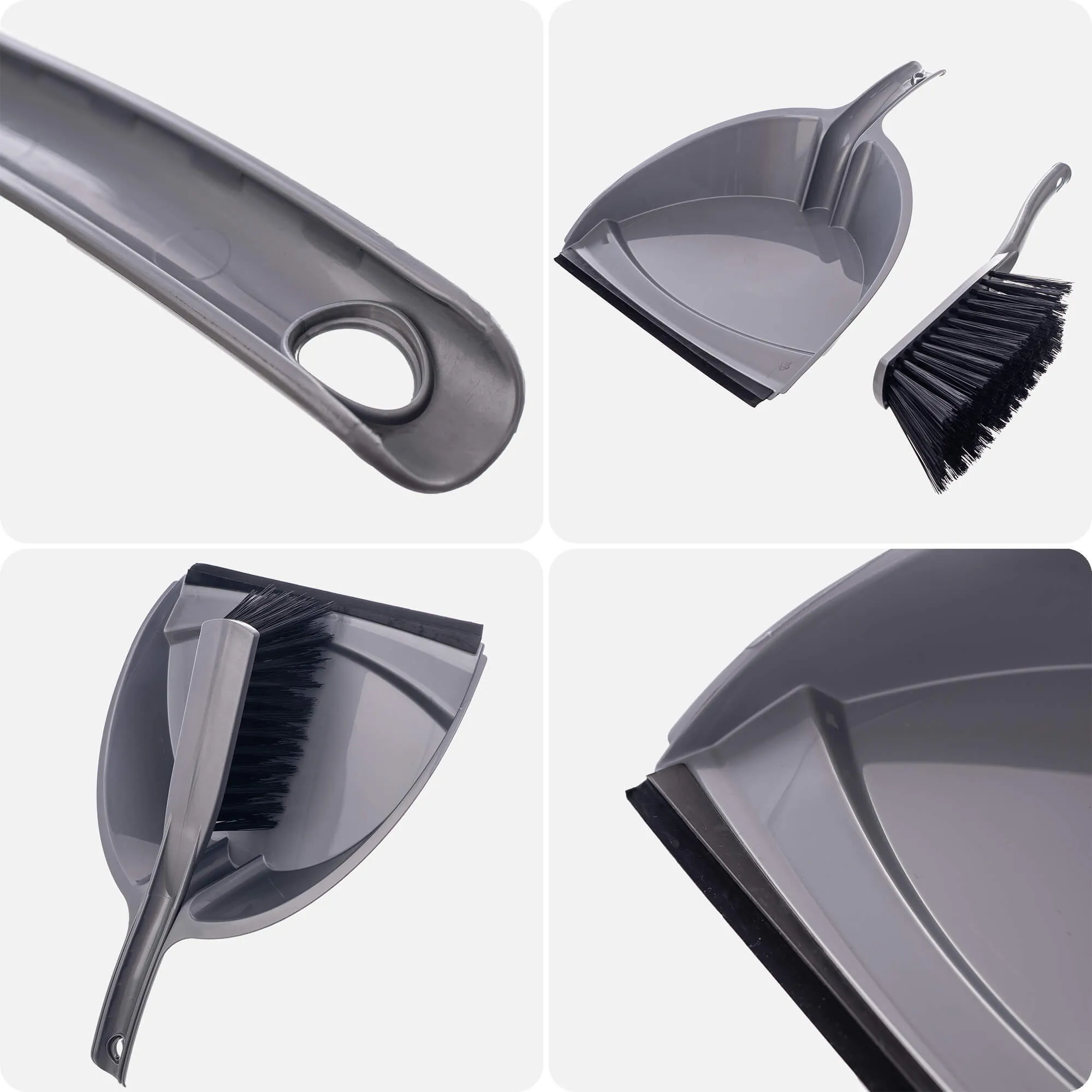 Amot šluota ir semtuvėlis, 32 cm, pilka