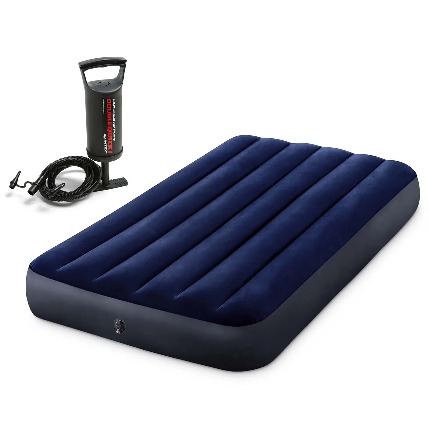 Pripučiamas čiužinys 191x99x25 cm su stūmokliniu pompa INTEX 64757 - nuotrauka 1