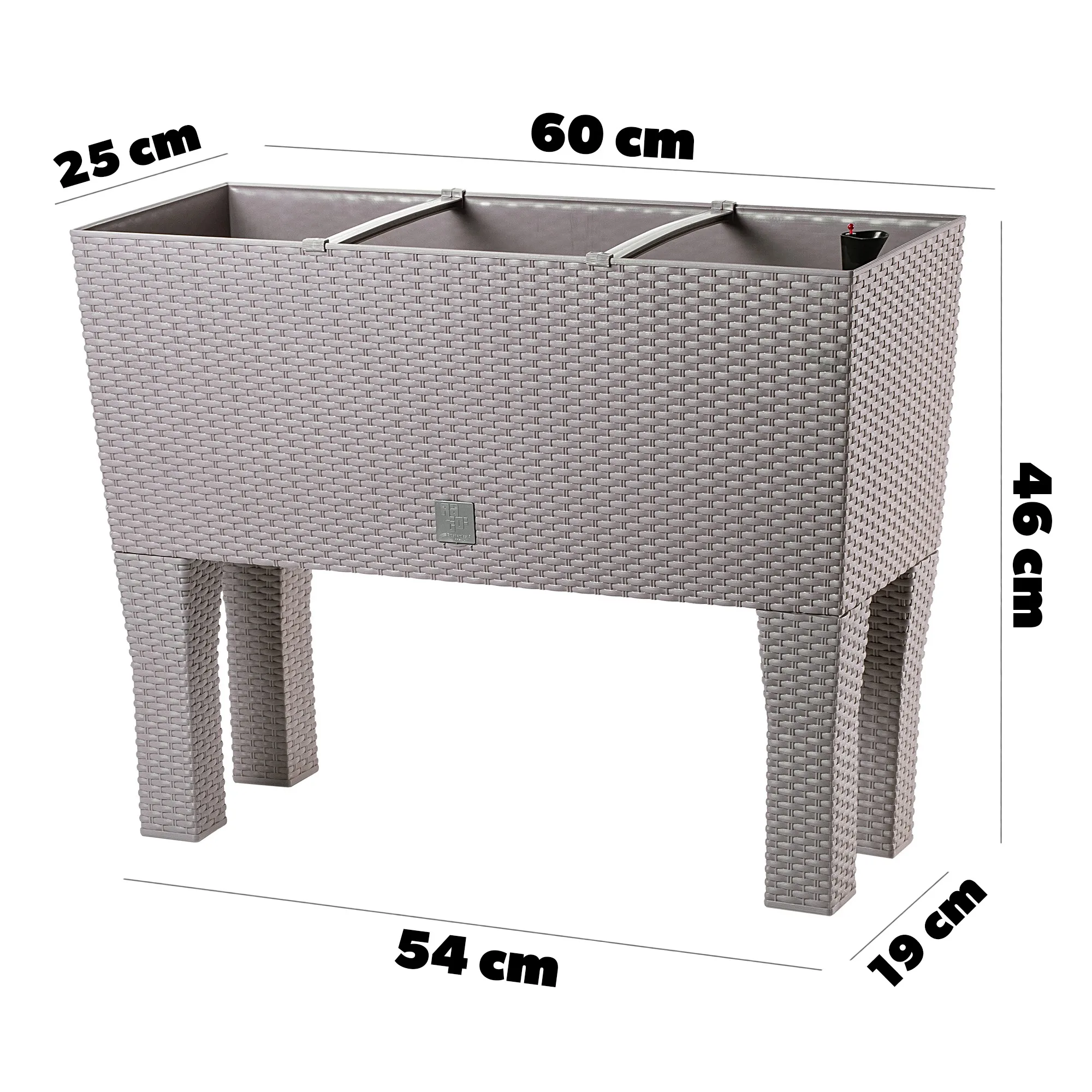 Trikala 60 cm vazonas su laistymo sistema
