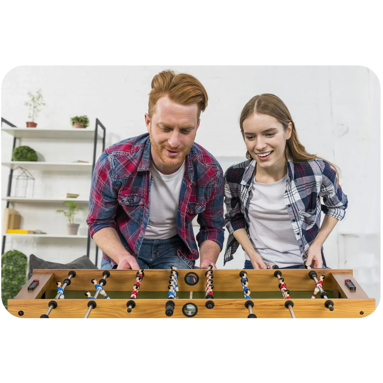 Neosport stalo futbolo stalas 121 x 61 x 80 cm NS-803 medinis - nuotrauka 1