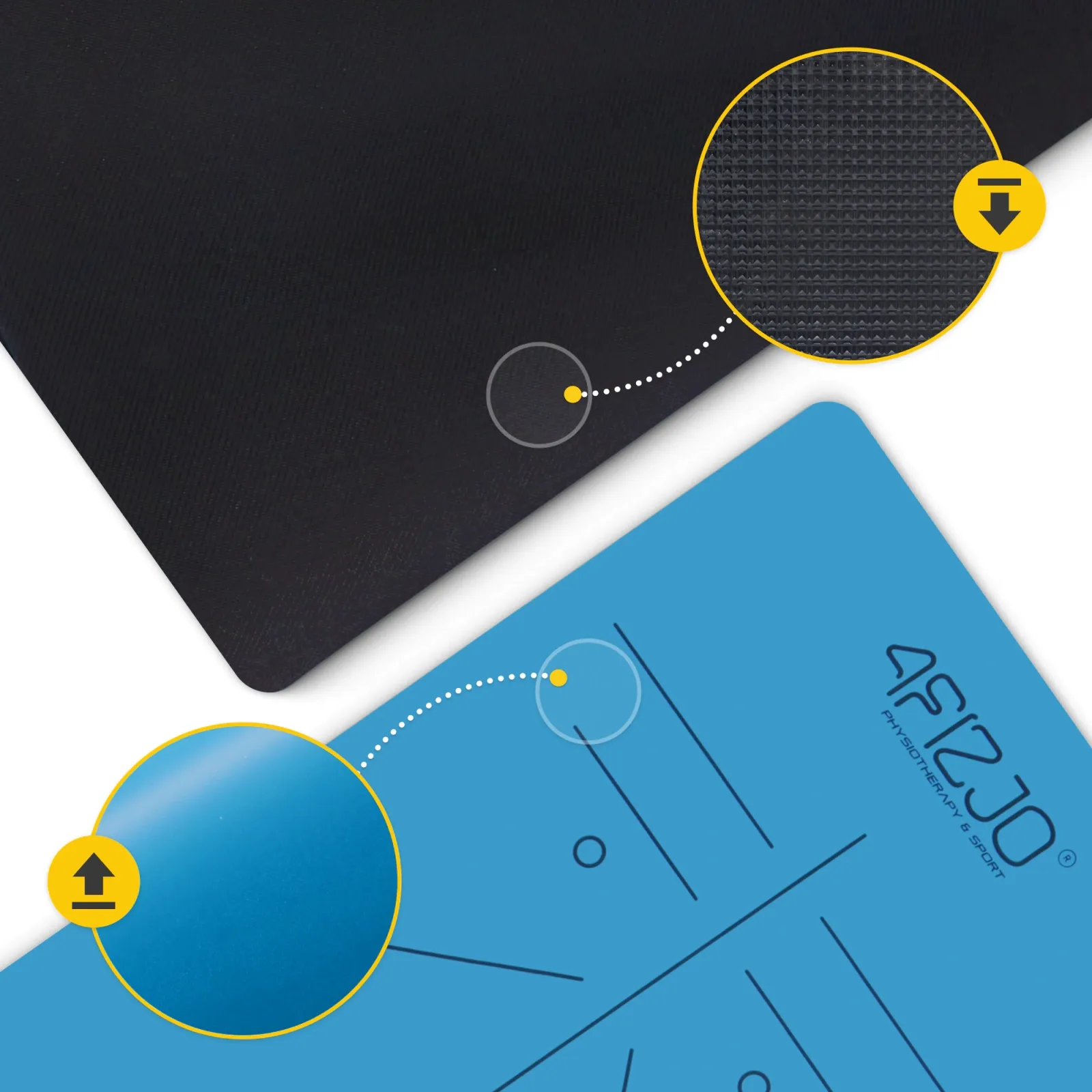 4 mm mėlynas neslystantis jogos ir mankštos kilimėlis