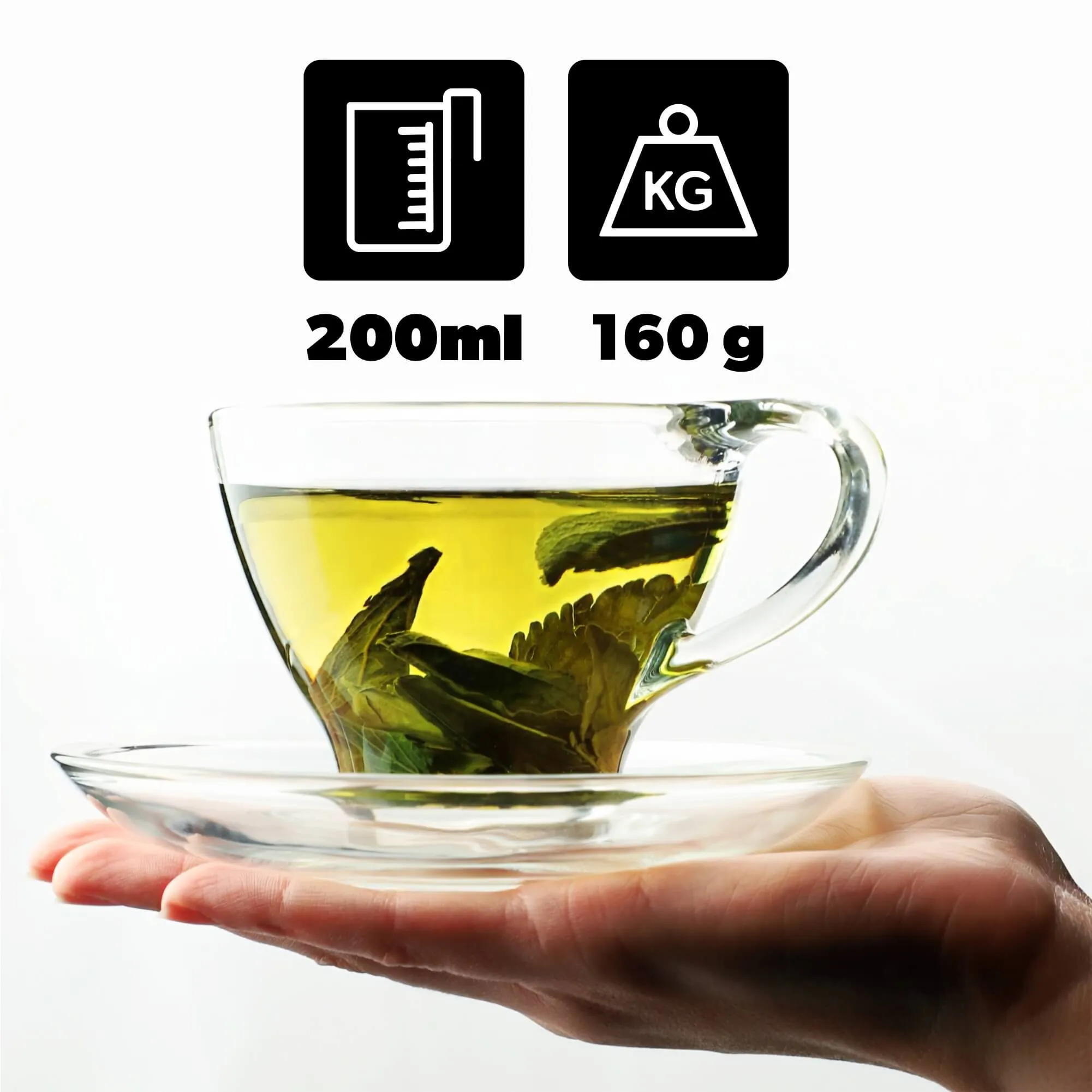 Zinal arbatos puodeliai su lėkštute, 200 ml, 4 vnt.