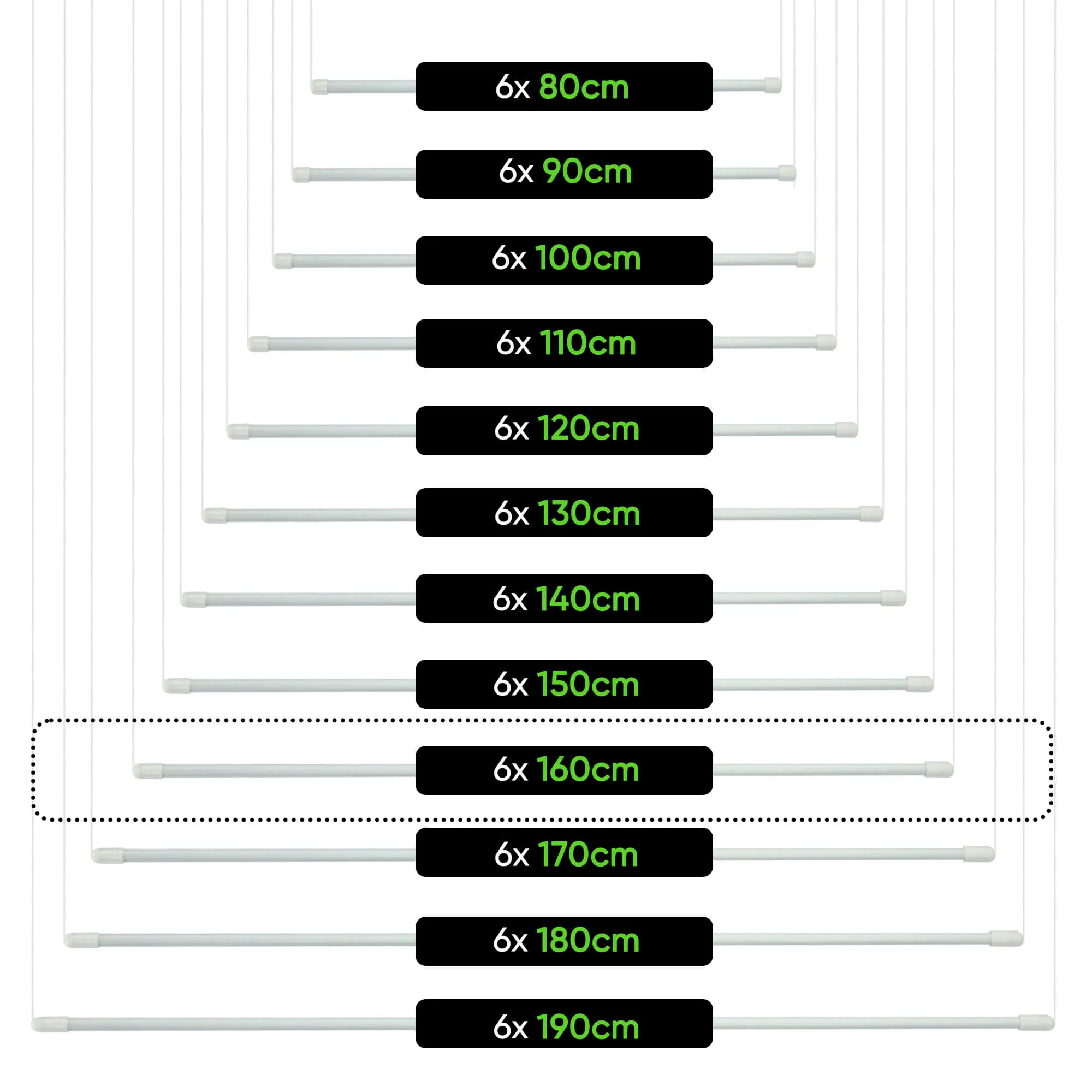 „Torp“ lubinė drabužių džiovyklė, 6 stovai, 160 cm, balta