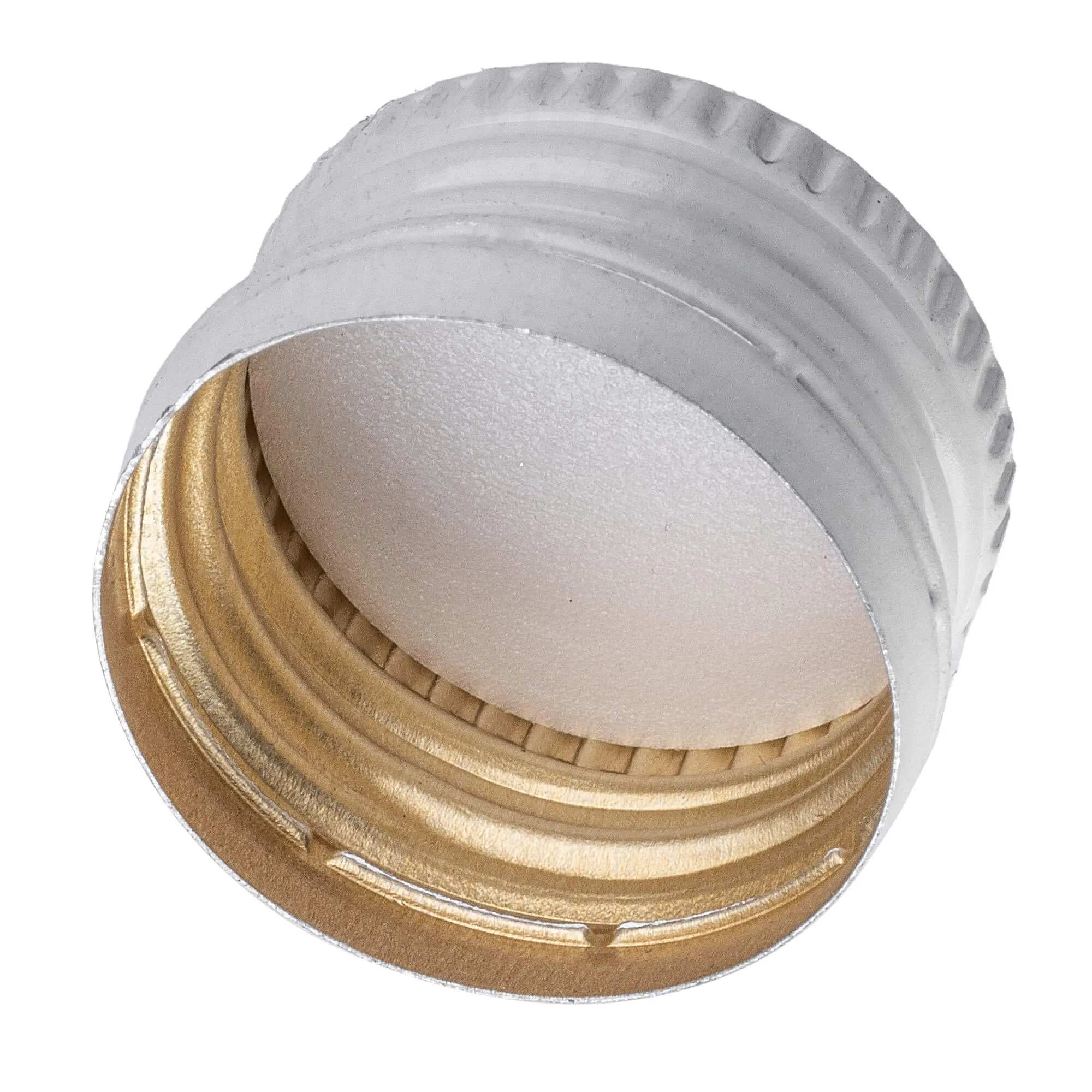 Annot aliumininiai butelių kamšteliai, 28 mm skersmens, balti, 10 vnt.