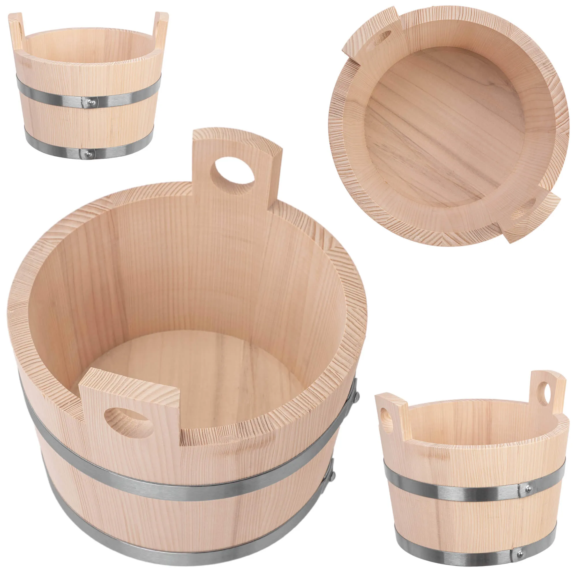 Potame 5L medinis kibiras su dviem rankenomis